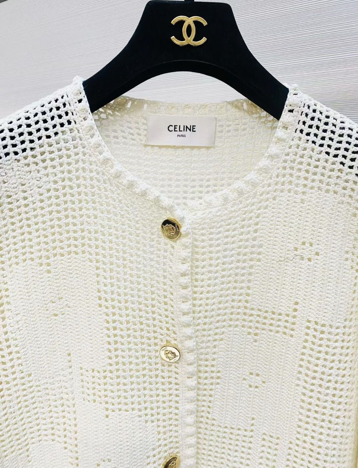 Celine Celine cut-out knit cardigan J33 Size S / US 4 / IT 40 - 2 Thumbnail