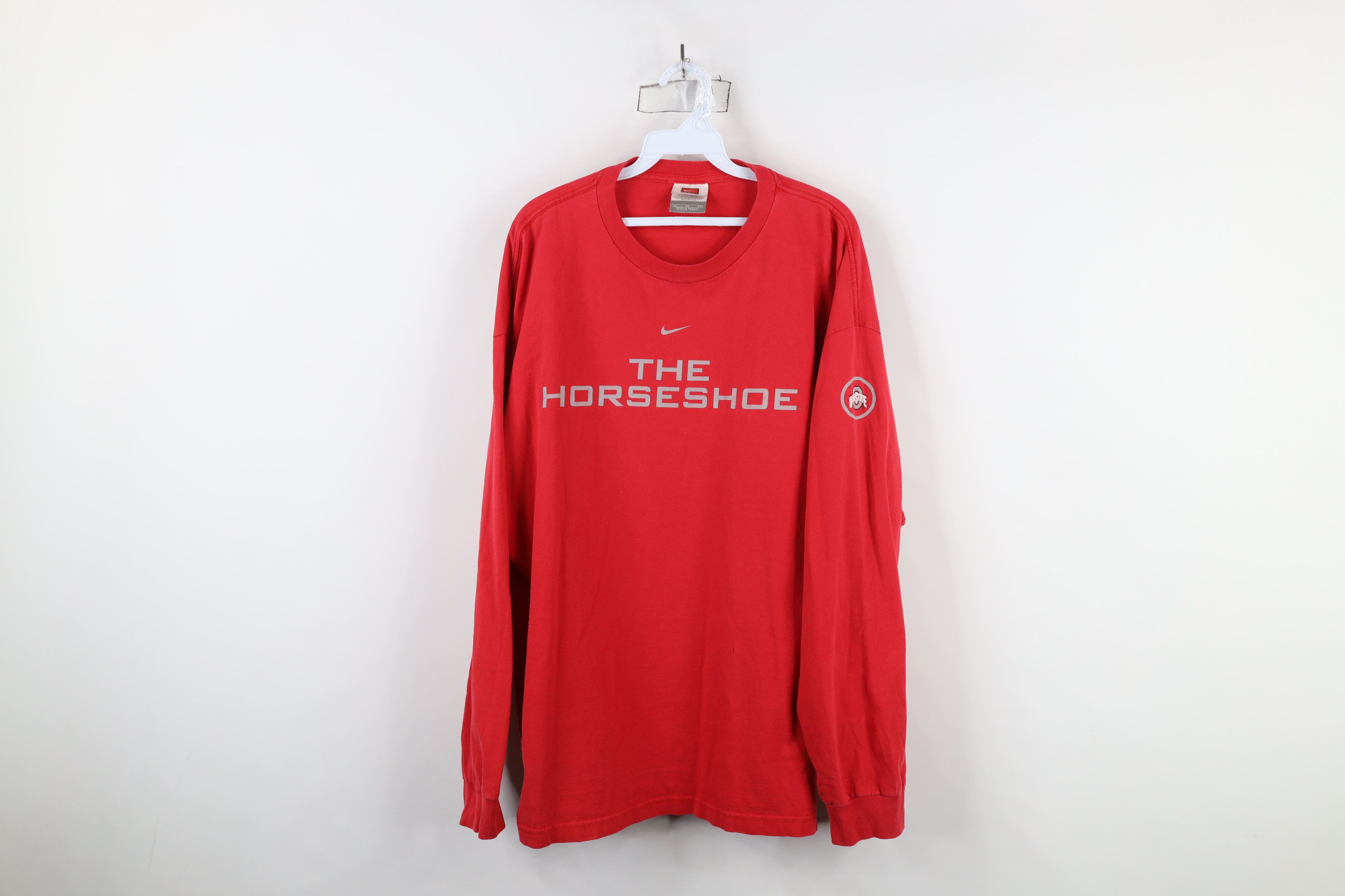 Nike × Vintage Vintage Nike Swoosh Ohio State University Long Sleeve Shirt Size US XL / EU 56 / 4 - 1 Thumbnail