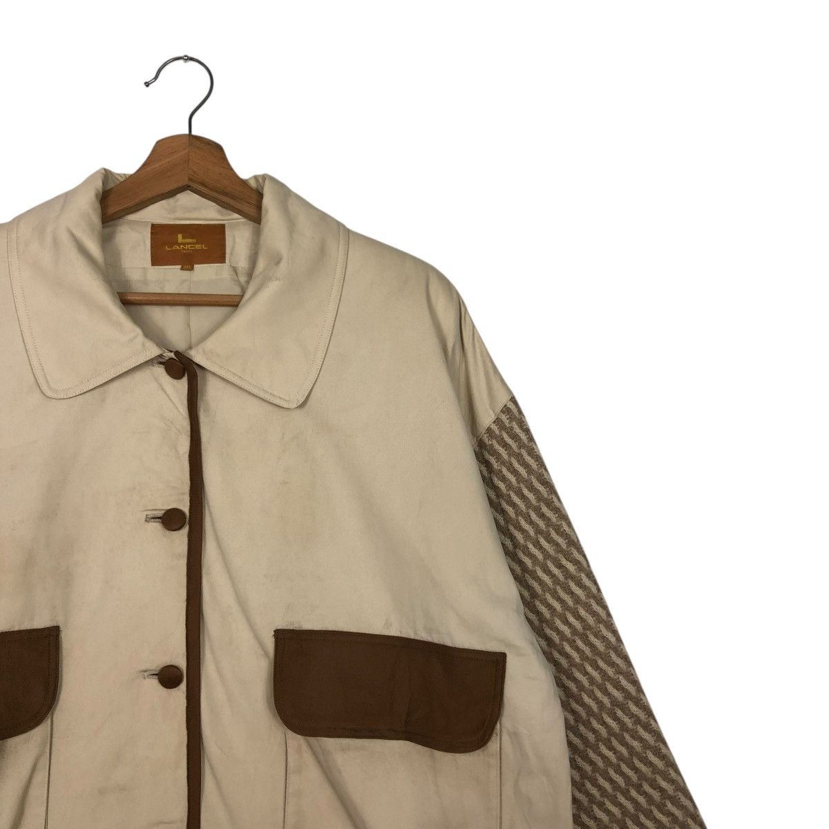 Japanese Brand 🔥VINTAGE BUTTON CHORE JACKET LANCEL PATCHWORK DESIGN Size US M / EU 48-50 / 2 - 8 Thumbnail