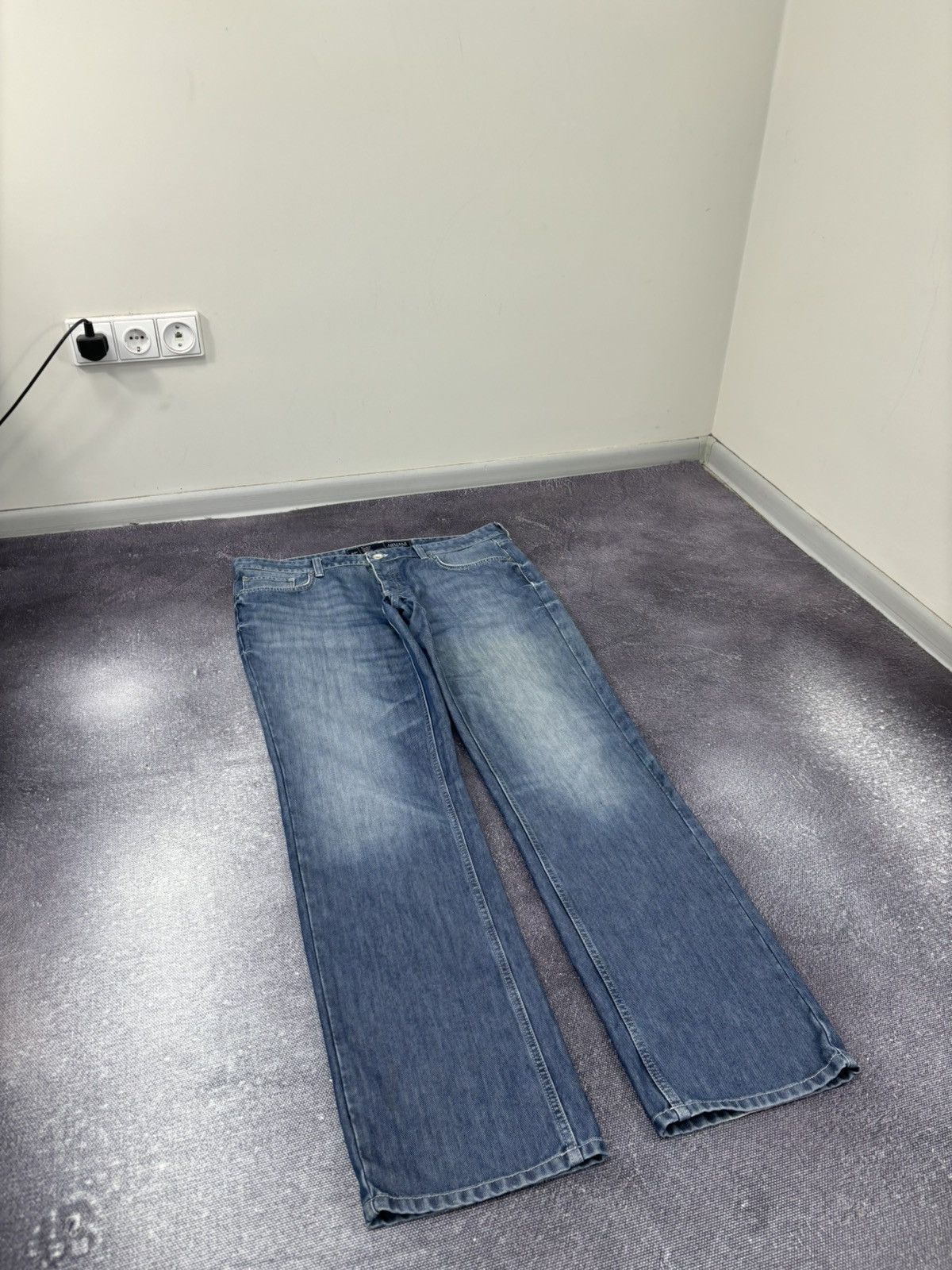 Armani Armani Collezioni Y2K Faded Blue Denim Hype Baggy Jeans Size US 40 / EU 56 - 10 Thumbnail