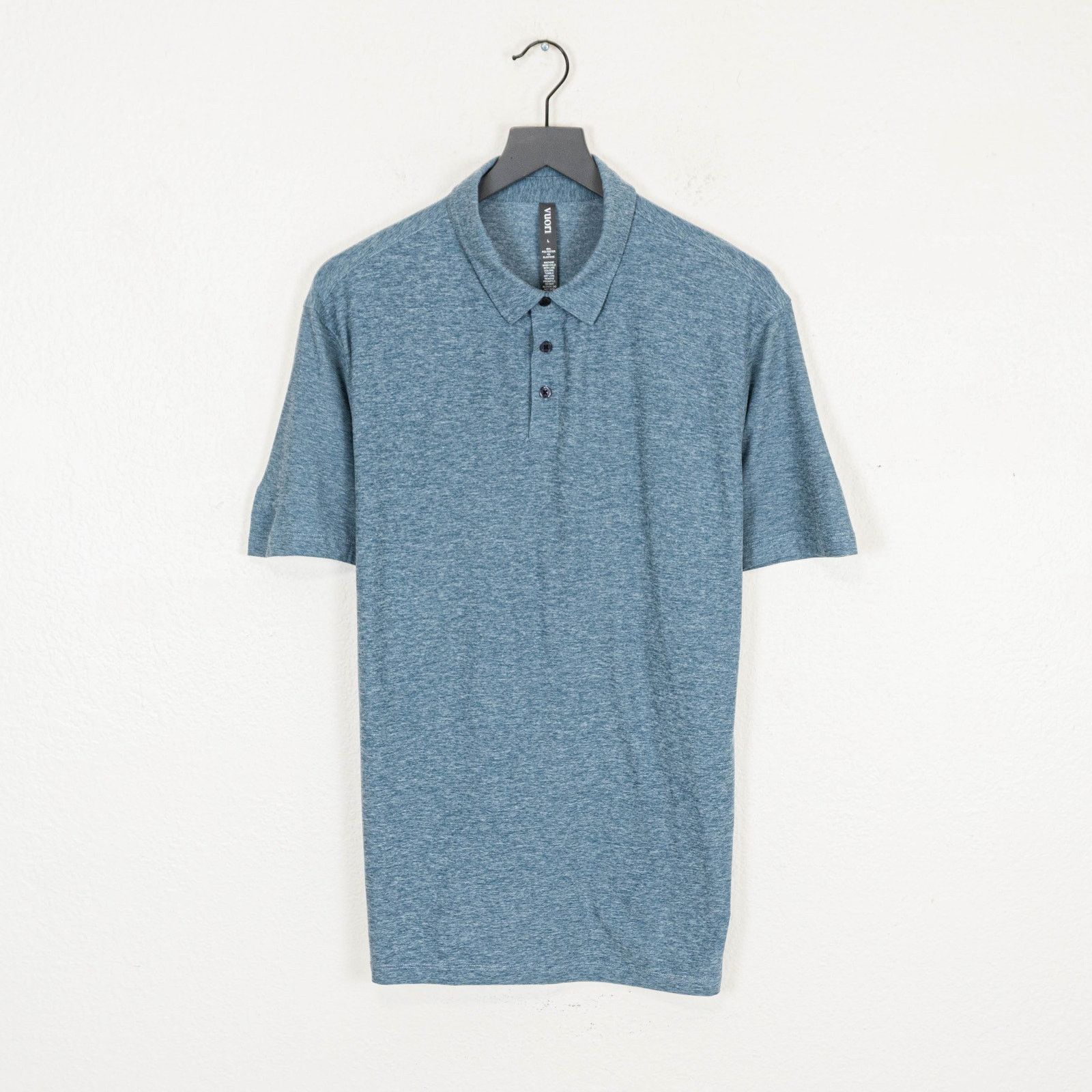 Vuori Vuori Men's Strato Tech Polo Shirt Light Heather Blue L Size US L / EU 52-54 / 3 - 1 Thumbnail