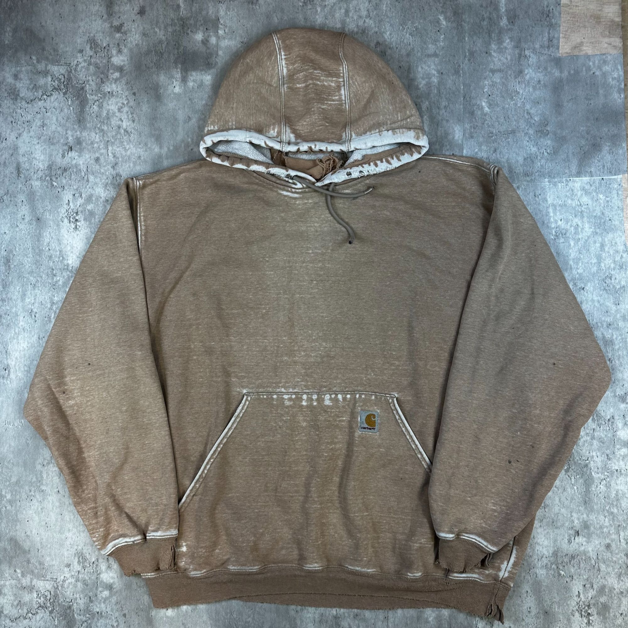 Carhartt Carhartt XL Distressed Brown Hoodie Sweatshirt 75% Cotton 25 Size US XL / EU 56 / 4 - 1 Thumbnail