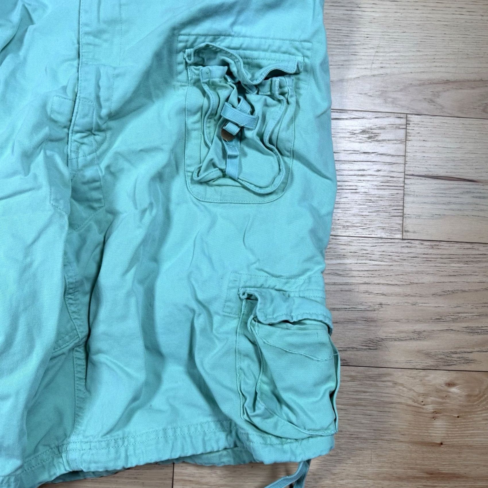 Polo Ralph Lauren VINTAGE 90s Polo Ralph Lauren Cargo Shorts Men 38 Teal Blue Military Grunge Paratrooper Polo Ralph Lauren Mens 90s Size US M / EU 48-50 / 2 - 2 Thumbnail