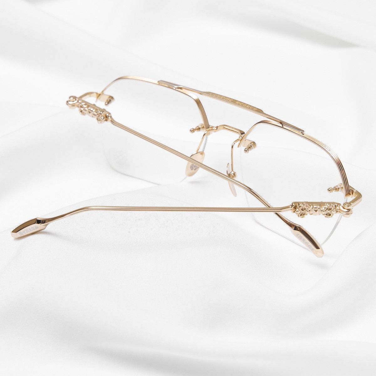 Chrome Hearts CHROME HEARTS FLUID MATTE GOLD PLATED/GOLD PLATED GLASSES Size ONE SIZE - 8 Thumbnail