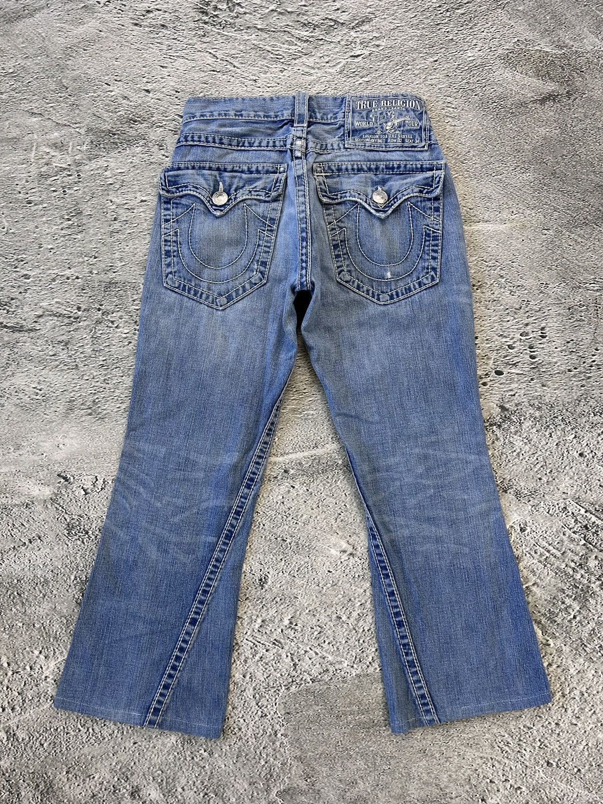 True Religion True Religion baby blue jeans white stitching Y2K bootcut Size US 32 / EU 48 - 1 Thumbnail