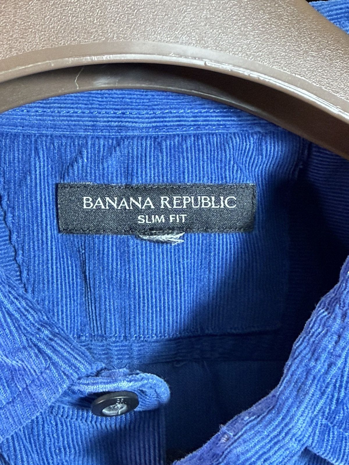 Banana Republic Banana Republic Blue Corduroy Slim Fit Shirt Size US L / EU 52-54 / 3 - 4 Thumbnail