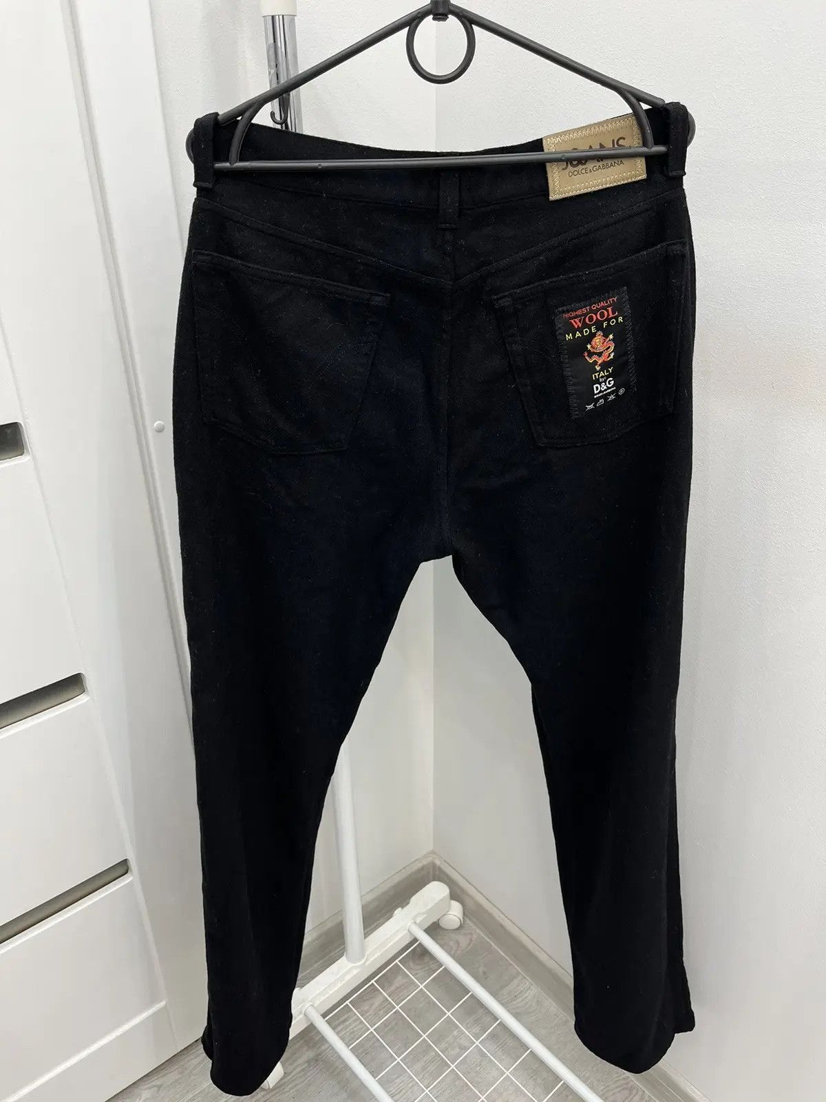 Vintage Dolce & Gabbana Dragon Embroidered Wool Pants