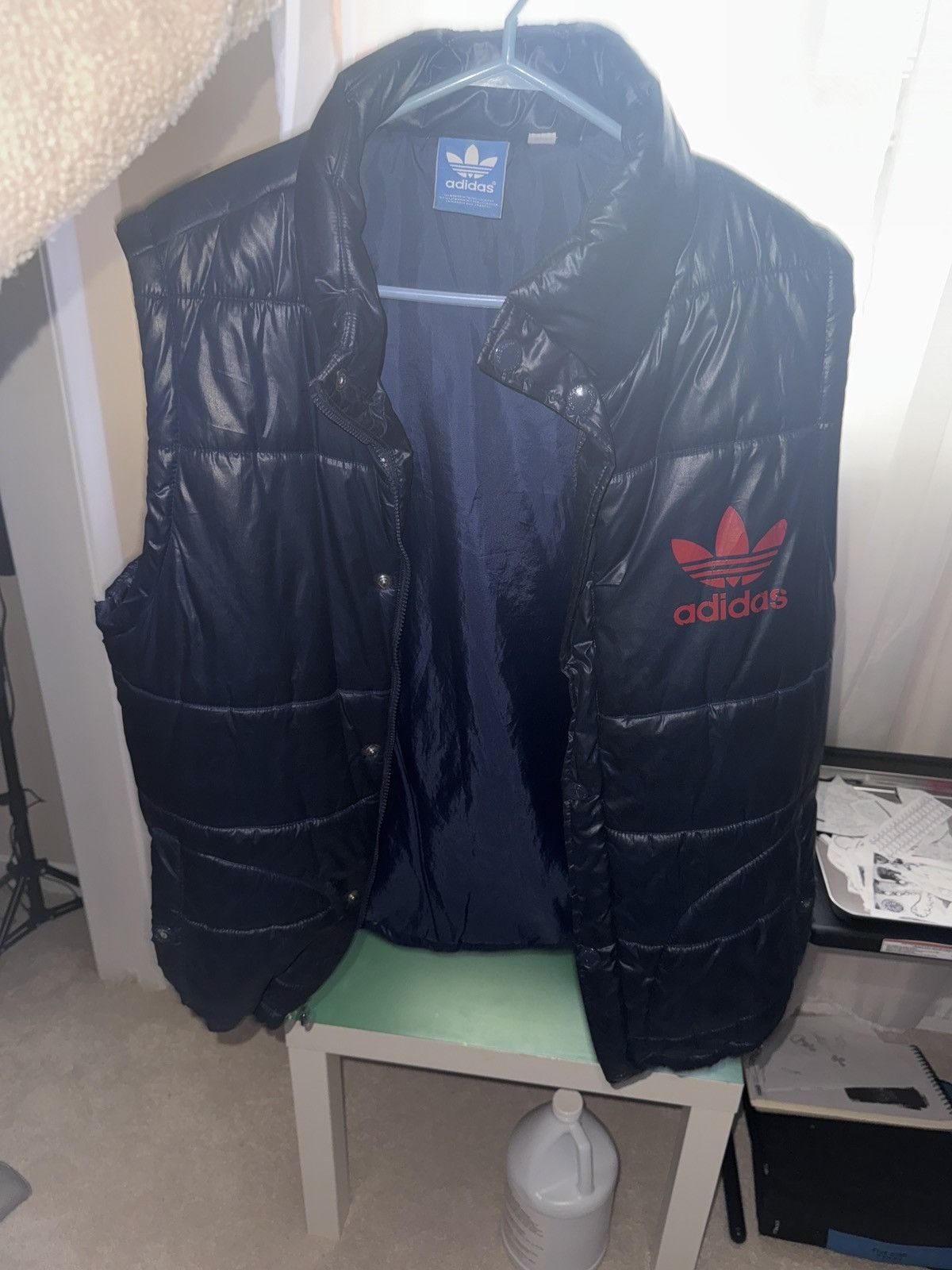 image of Adidas Logo Vest Navy, Men's (Size Small)