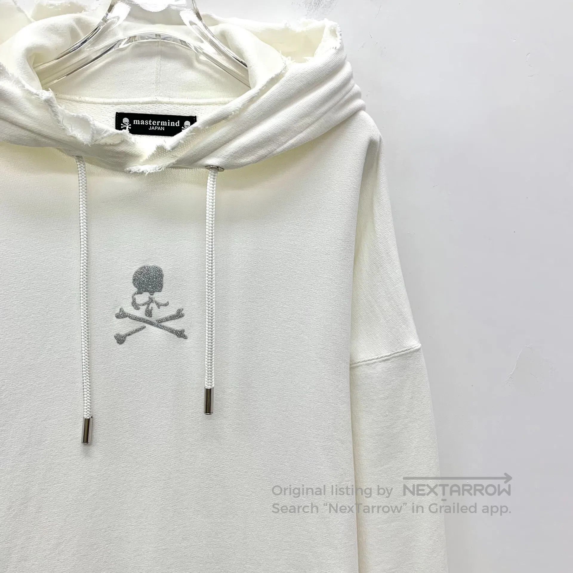 Mastermind Japan mastermind JAPAN White skull print cotton hooded drawstrin Size US M / EU 48-50 / 2 - 3 Thumbnail