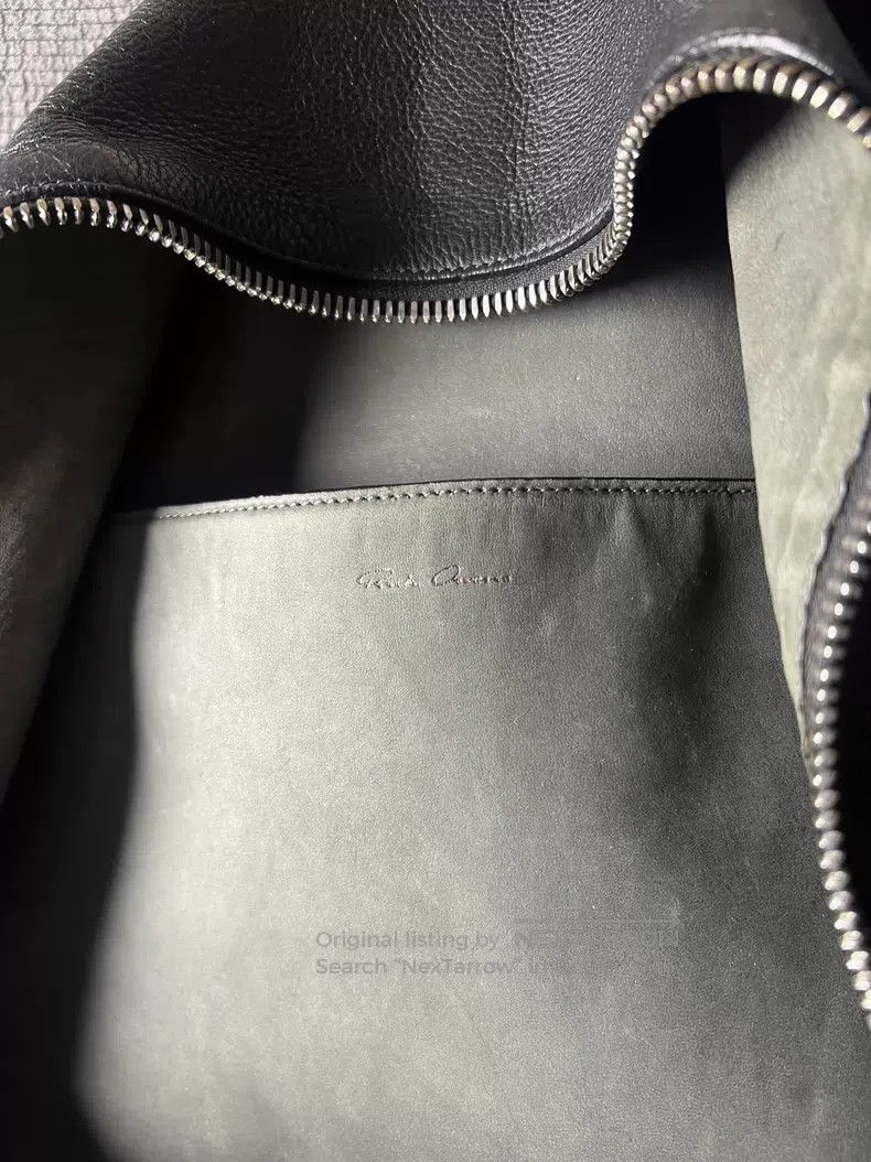 Rick Owens Rick Owens Calf Grain Cowhide Double Zip Ribbon Backpack S Size ONE SIZE - 8 Thumbnail