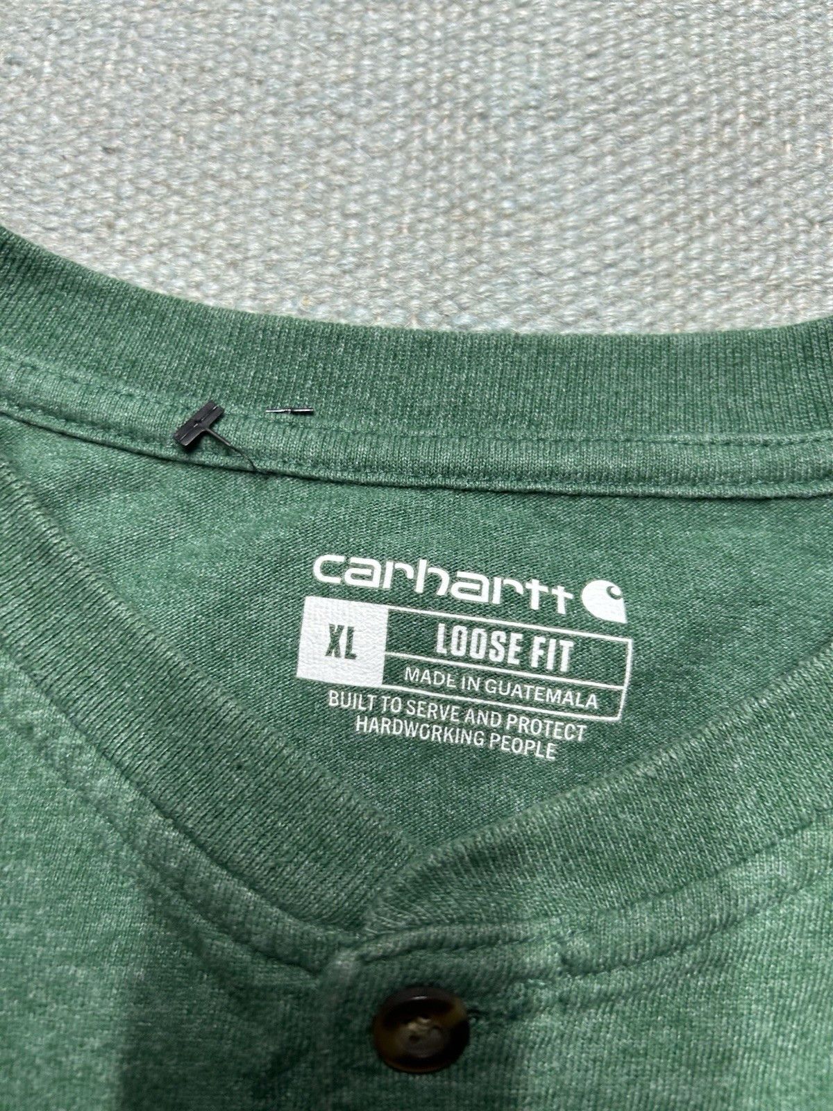 Carhartt Carhartt henley t shirt loose fit blank distressed adult XL Size US XL / EU 56 / 4 - 7 Thumbnail