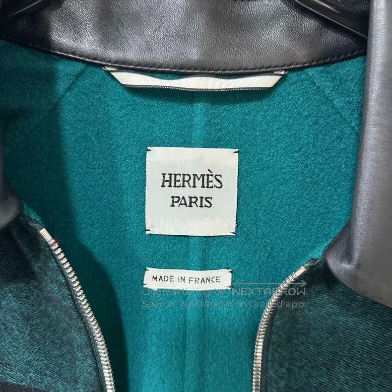 Hermes Hermes Striped Leather Cashmere Overcoat Size XXS / US 00 / IT 34 - 4 Thumbnail