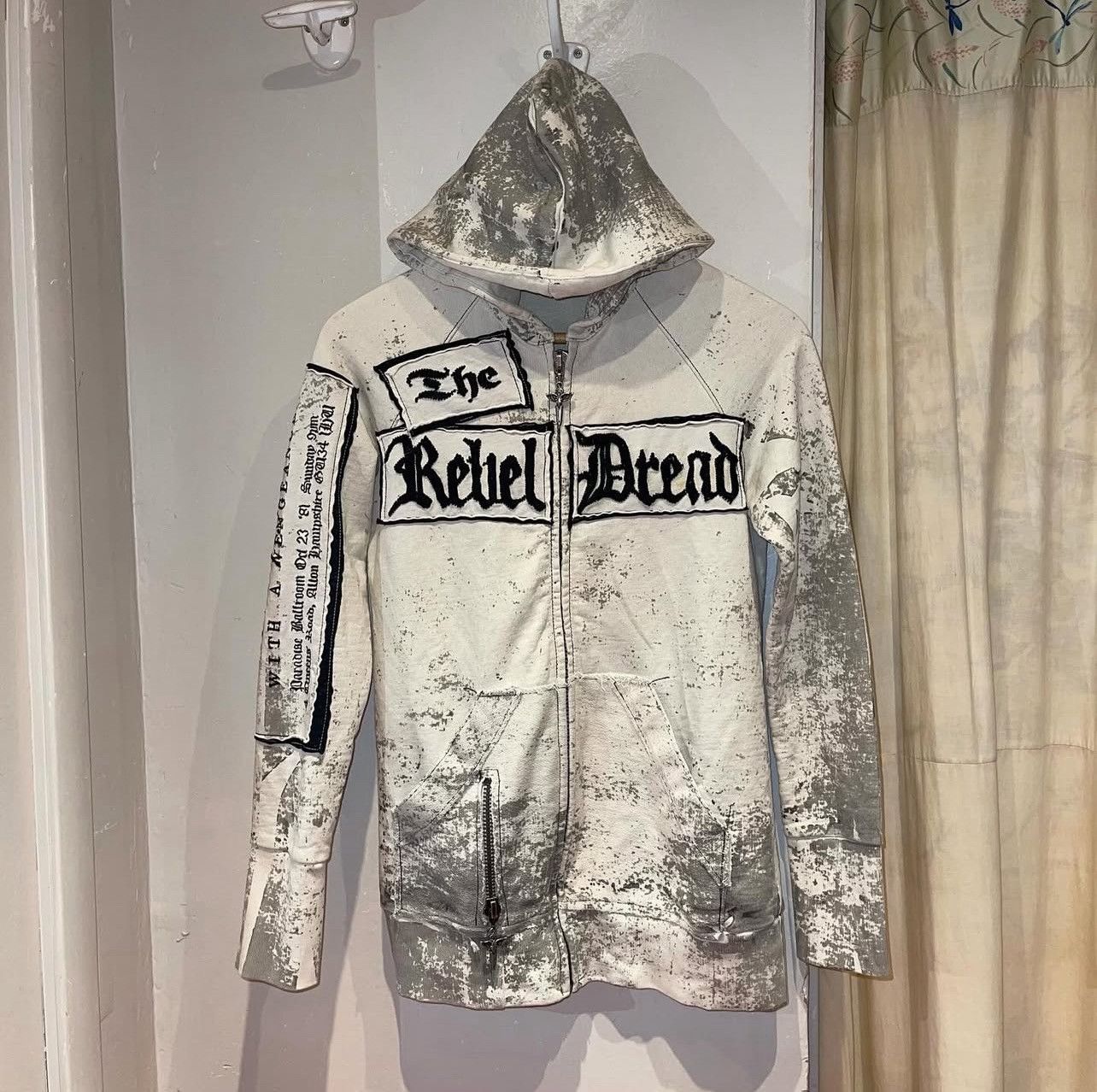 Jean Paul Gaultier Paint splattered hoodie patchworks angel old englishdigicore Size L / US 10 / IT 46 - 1 Thumbnail