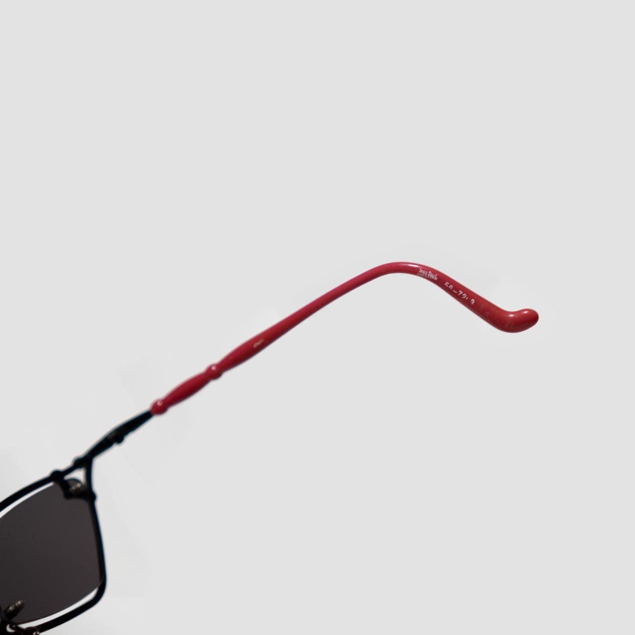 Jean Paul Gaultier 56-7203 Diamond Floating Lens Sunglasses (black/red) Size ONE SIZE - 4 Thumbnail
