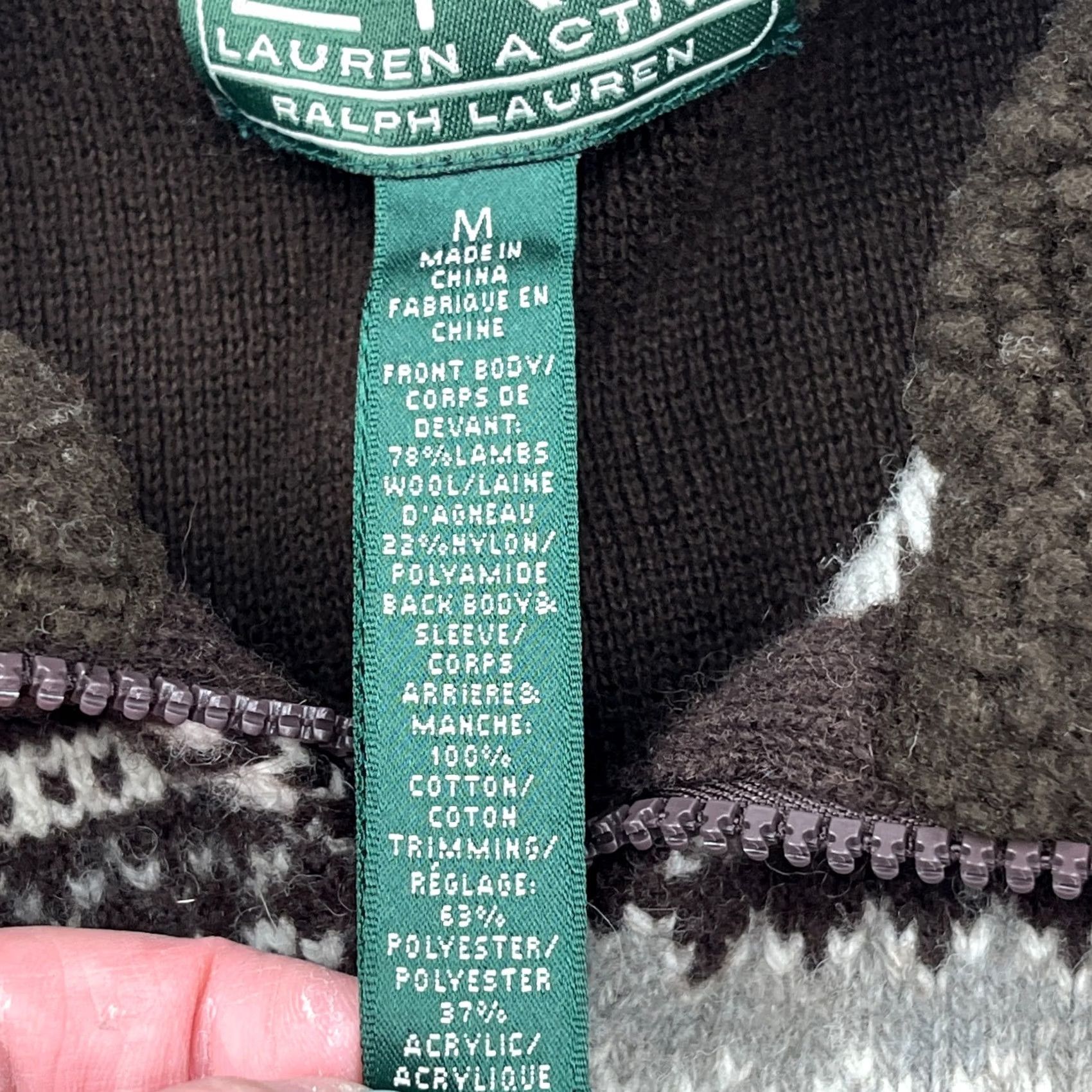 Ralph Lauren Lauren Ralph Lauren Cardigan Sweater Women M Brown Mock Neck Geometric Aztec Logo All Seasons Vintage Size M / US 6-8 / IT 42-44 - 5 Thumbnail