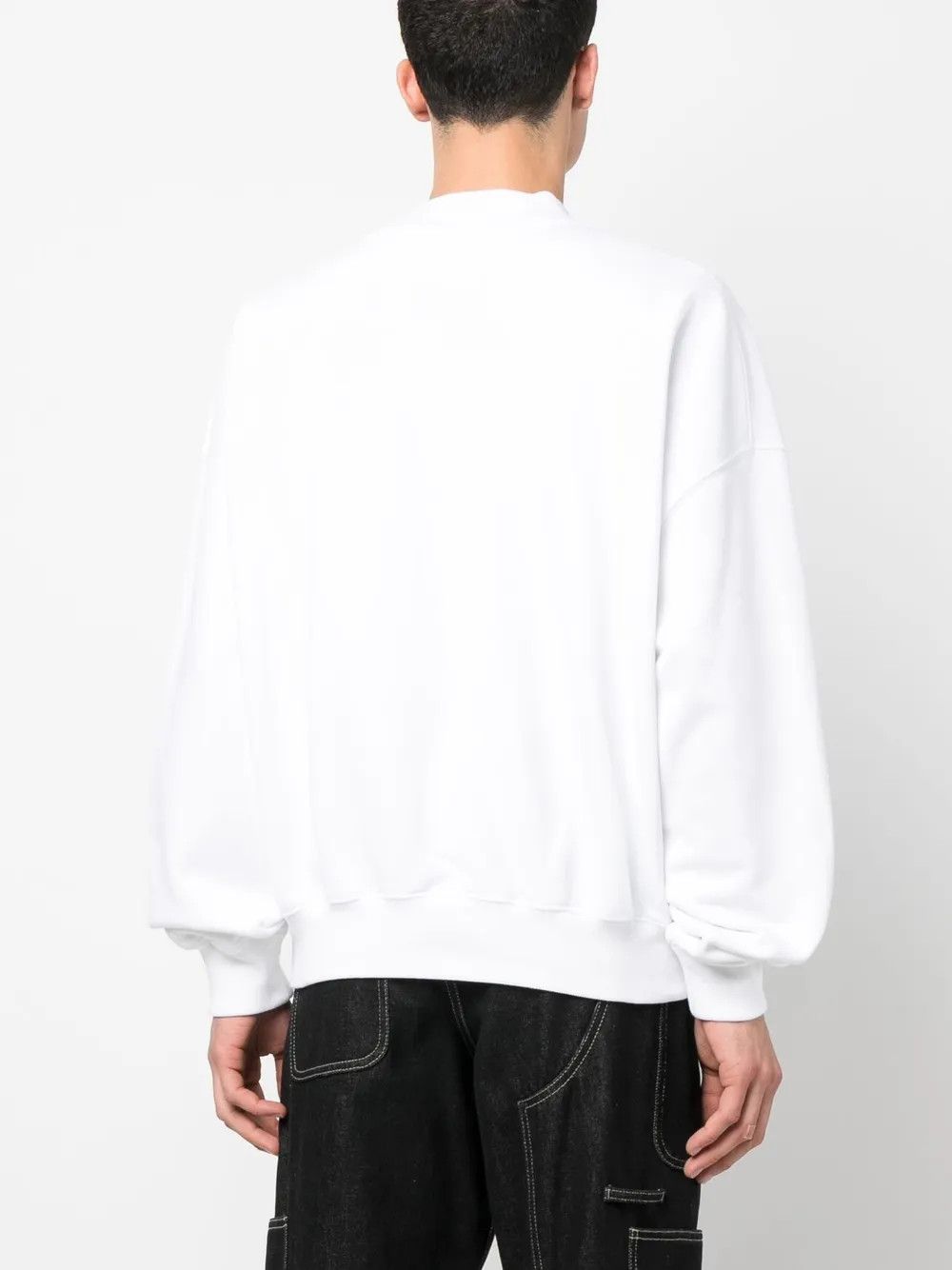 Off-White o1gr1nt0425 Spiral Opp Boxy Crewneck Sweatshirt in White Size US XL / EU 56 / 4 - 3 Thumbnail