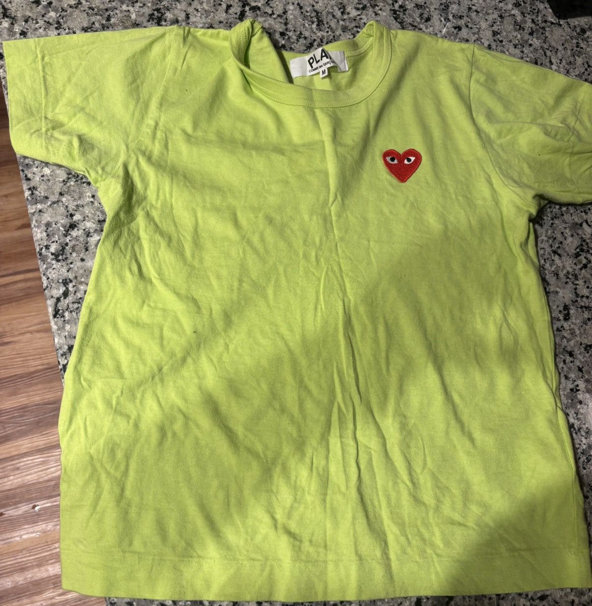 Comme des Garcons × Comme des Garcons PLAY × Comme des Garcons SHIRT Medium Lime Green Comme de garcons T-Shirt Size US M / EU 48-50 / 2 - 1 Thumbnail