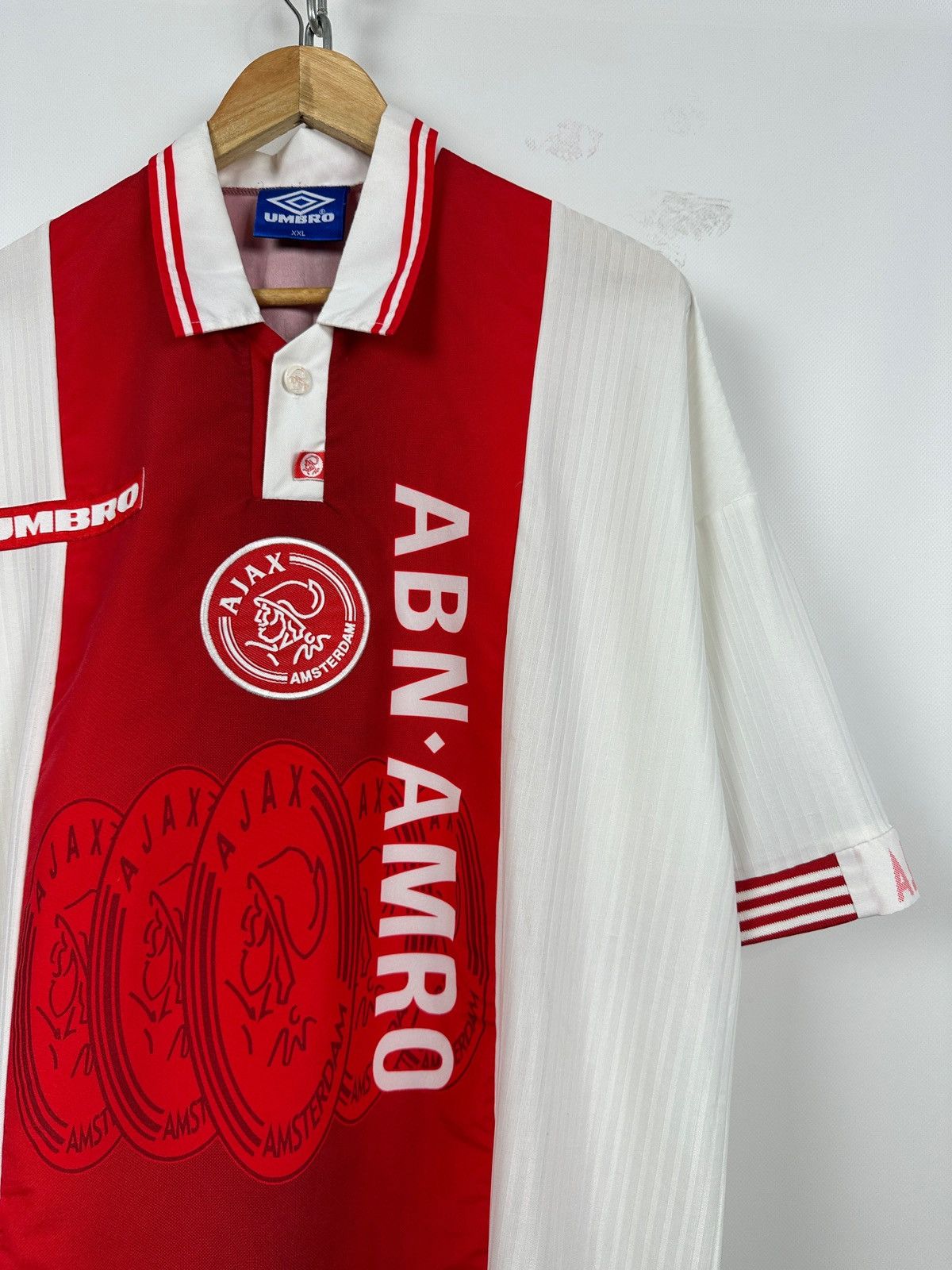 Umbro 1997 Umbro Ajax Amsterdam Litmanen #10 Vintage Soccer Jersey Size US XXL / EU 58 / 5 - 6 Thumbnail