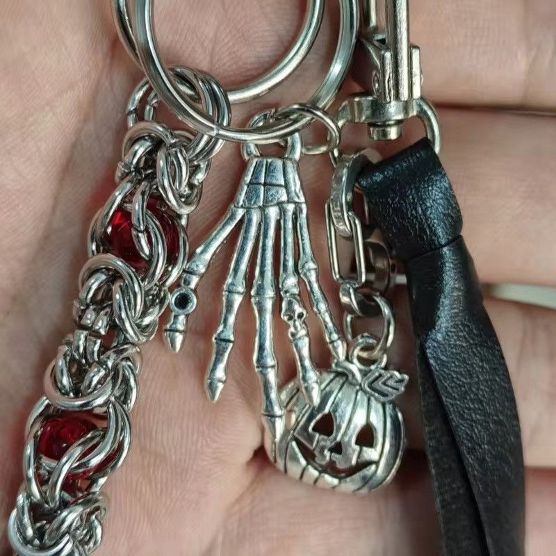 Jewelry Stainless Steel Keel Clamp Beads Waist Pants Keychain Size ONE SIZE - 4 Thumbnail