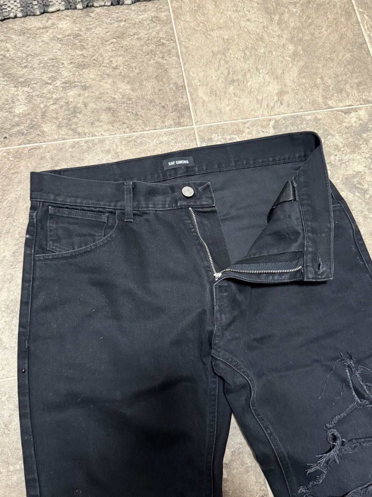 Raf Simons Raf Simon’s Destroyed Double Denim in Black Size US 32 / EU 48 - 4 Thumbnail