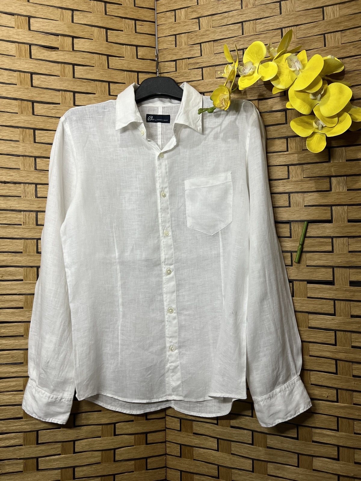 image of Zero By Tornado Mart Button Up Shirt in White, Women's (Size Small)