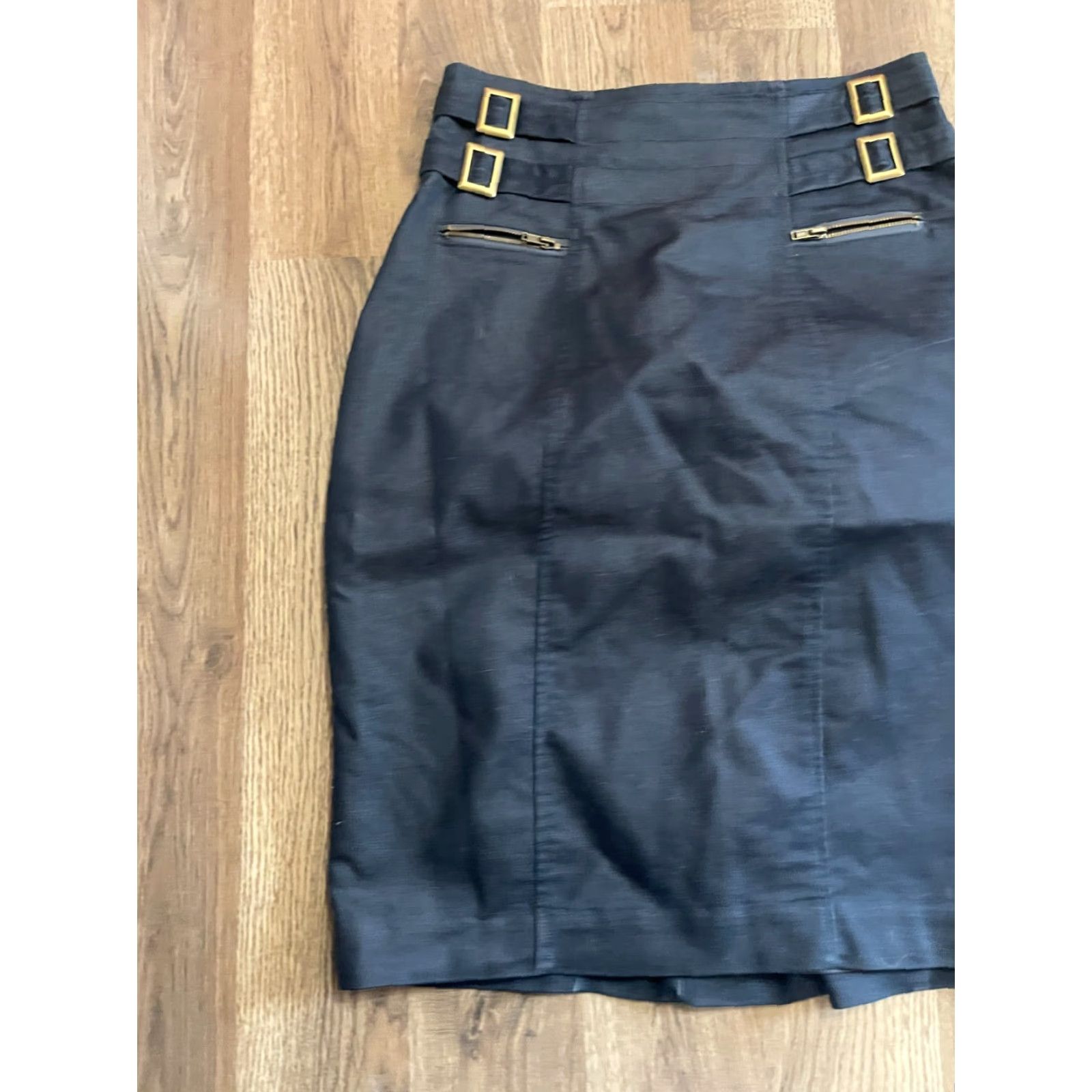 Worthington Worthington Skirt Women's 4 Black Zip Up Pockets Pencil Knee Length Sit Up to 200 Characters Size 27" / US 4 / IT 40 - 4 Thumbnail