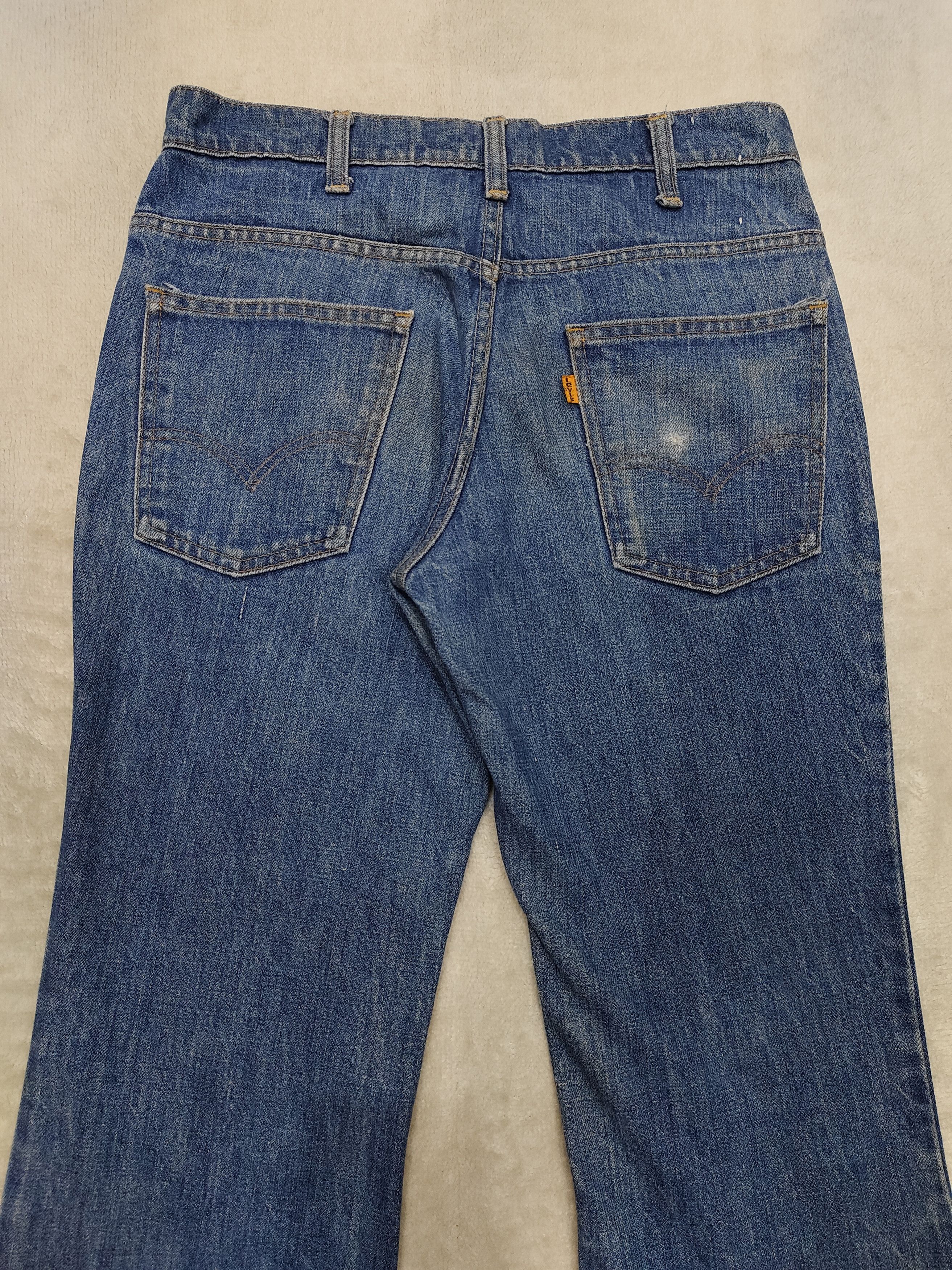 Levi's Vintage Clothing 70s Levis🔥Classic Big Bell Bottom Flare Orange Tab Jeans Size US 30 / EU 46 - 6 Thumbnail