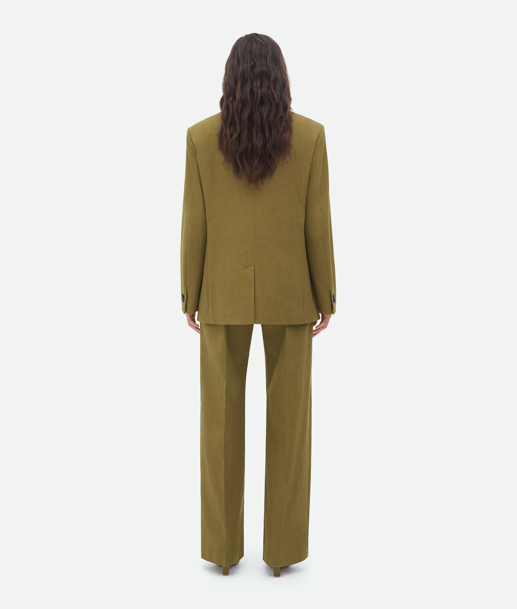 Bottega Veneta o1bcso1str0225 Textured Cotton Jacket in Olive Green Size M / US 6-8 / IT 42-44 - 3 Thumbnail