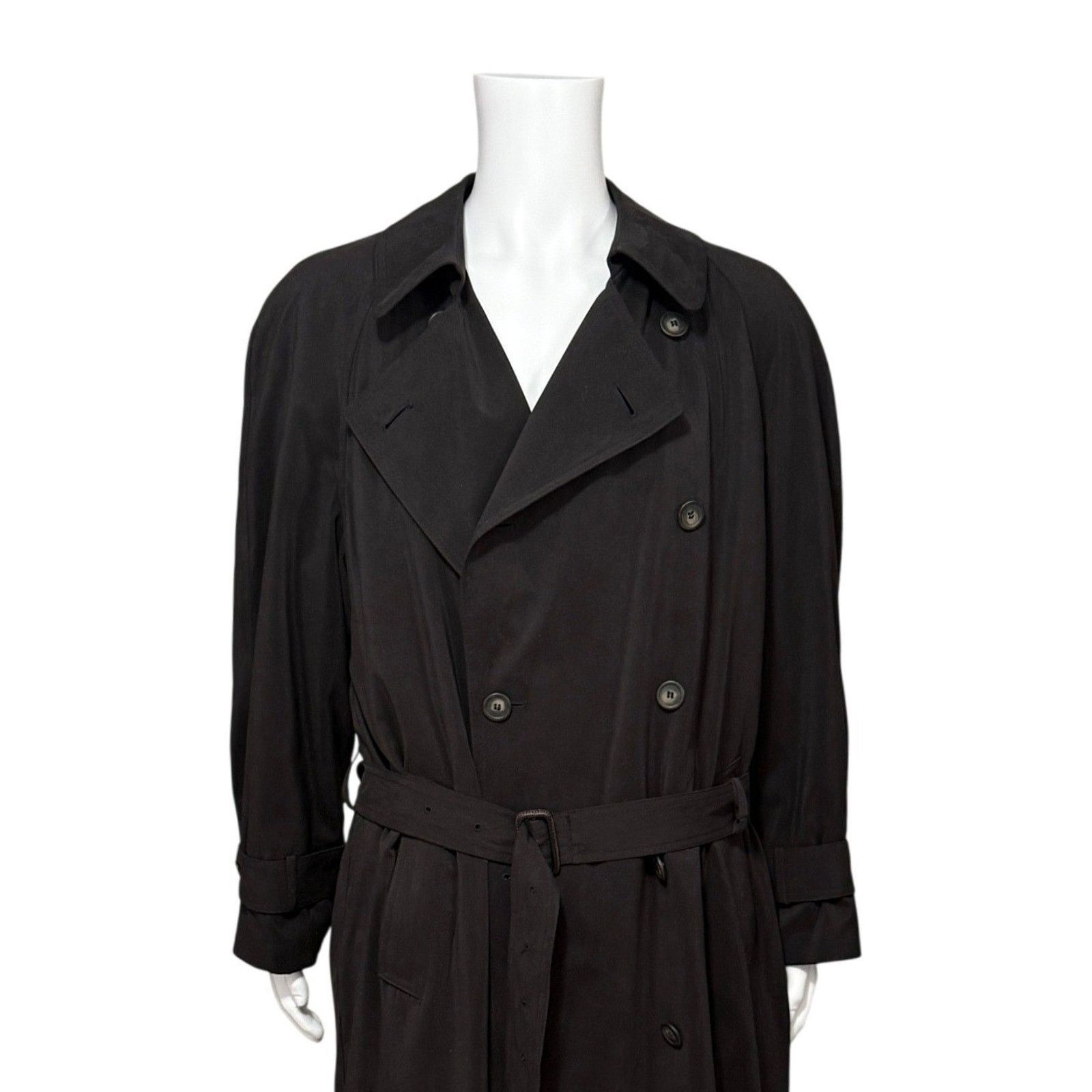 Ralph Lauren Ralph Lauren Men's Classic Black Trench Coat Wool Blend Size US L / EU 52-54 / 3 - 4 Thumbnail