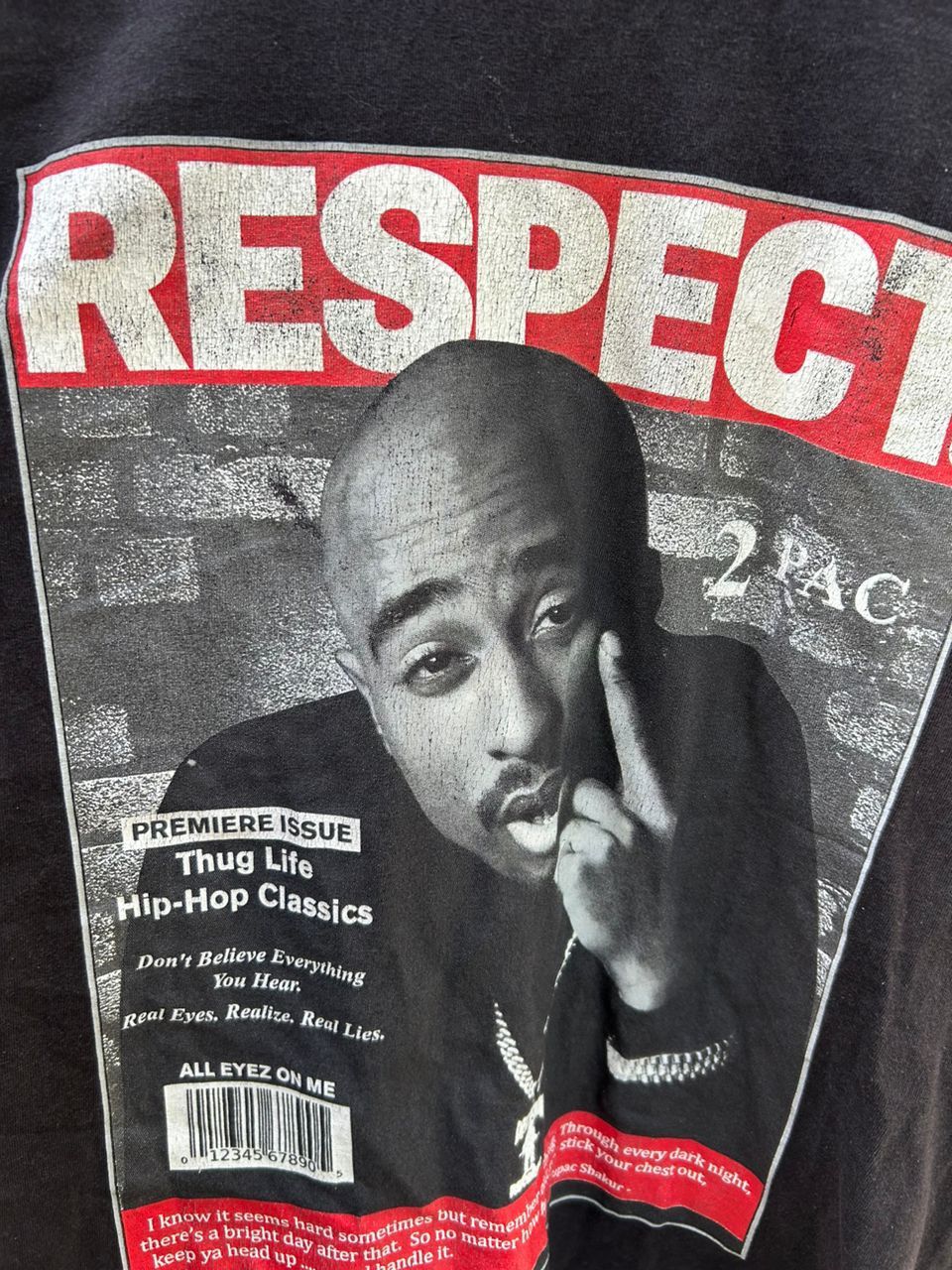 Rap Tees × Vintage VINTAGE SHORT SLEEVE x TUPAC SHAKUR x BIG PRINT Size US L / EU 52-54 / 3 - 5 Thumbnail
