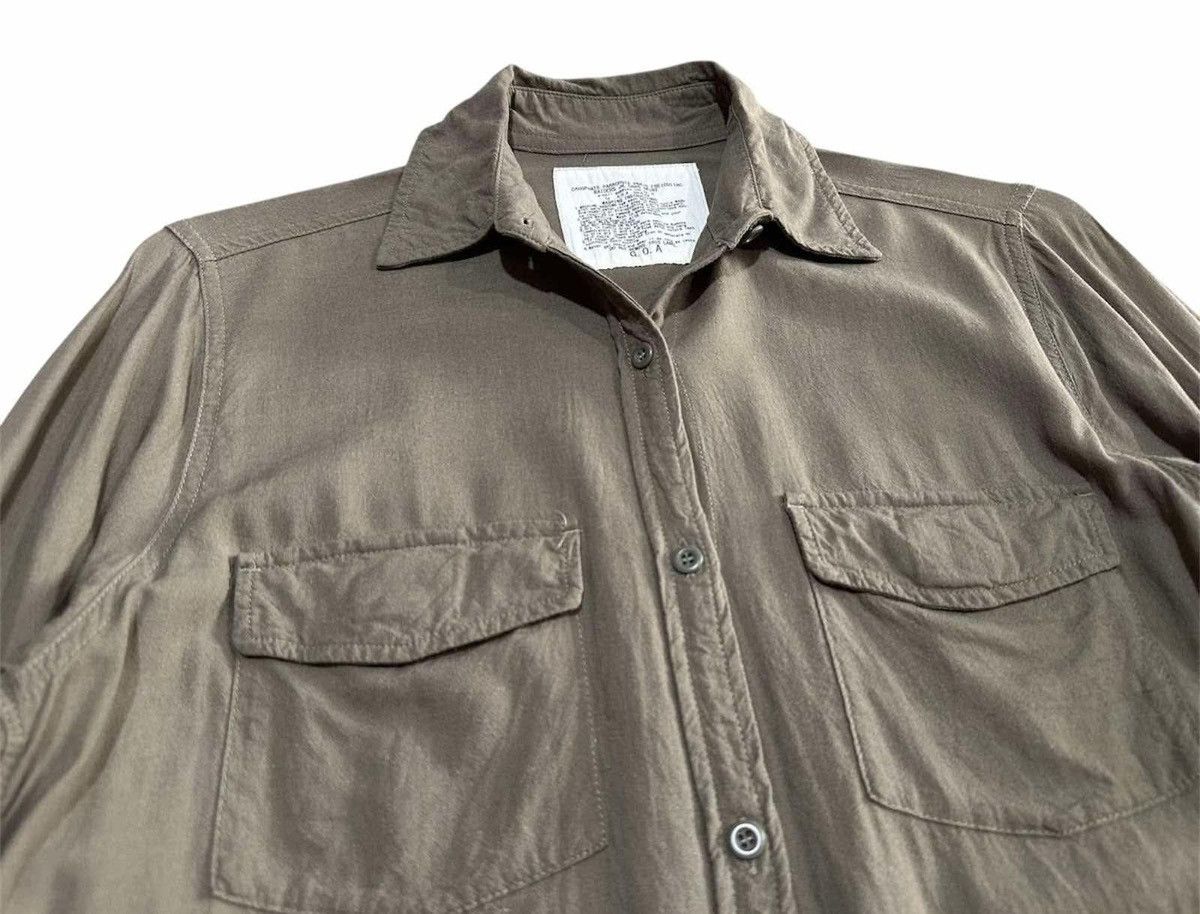 Japanese Brand 🔥Sick Y2K Goa Linen Rayon Shirt 3/4 Sleeve Military Size US M / EU 48-50 / 2 - 3 Thumbnail