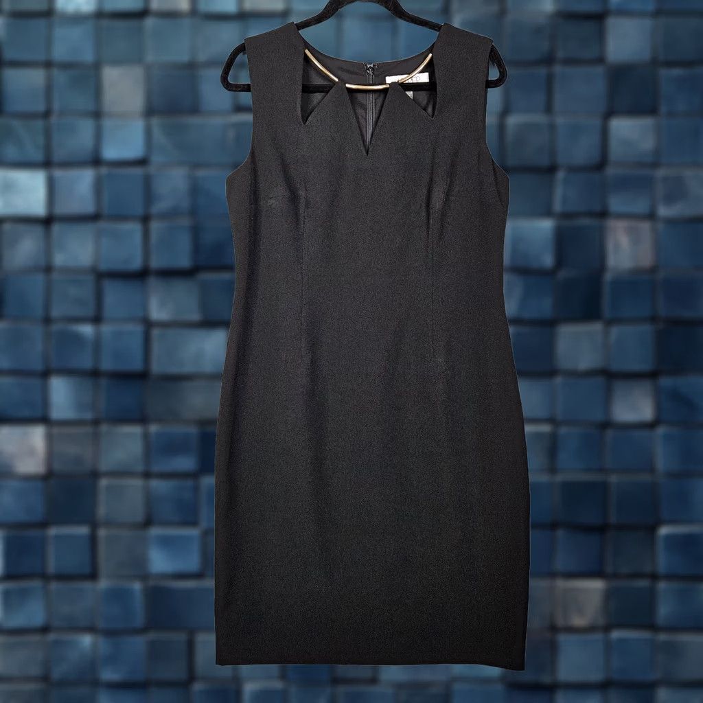 Kasper KASPER Women's Black Zip Closure Sleeveless Dress Size 10P NEW Size L / US 10 / IT 46 - 1 Thumbnail