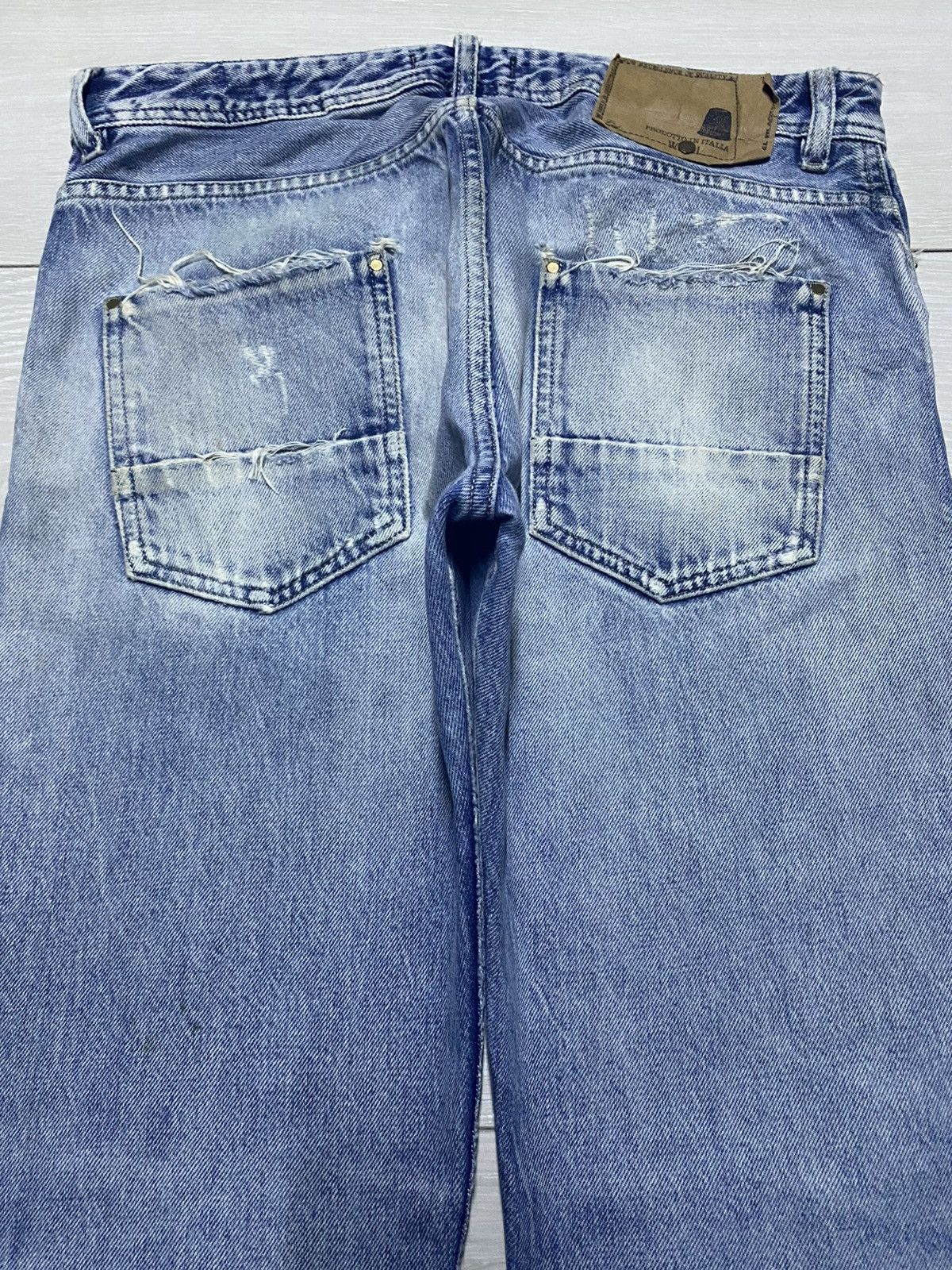 Diesel Black Gold Vintage Diesel Black Gold Selvedge Distressed Slim Jeans Size US 32 / EU 48 - 4 Thumbnail
