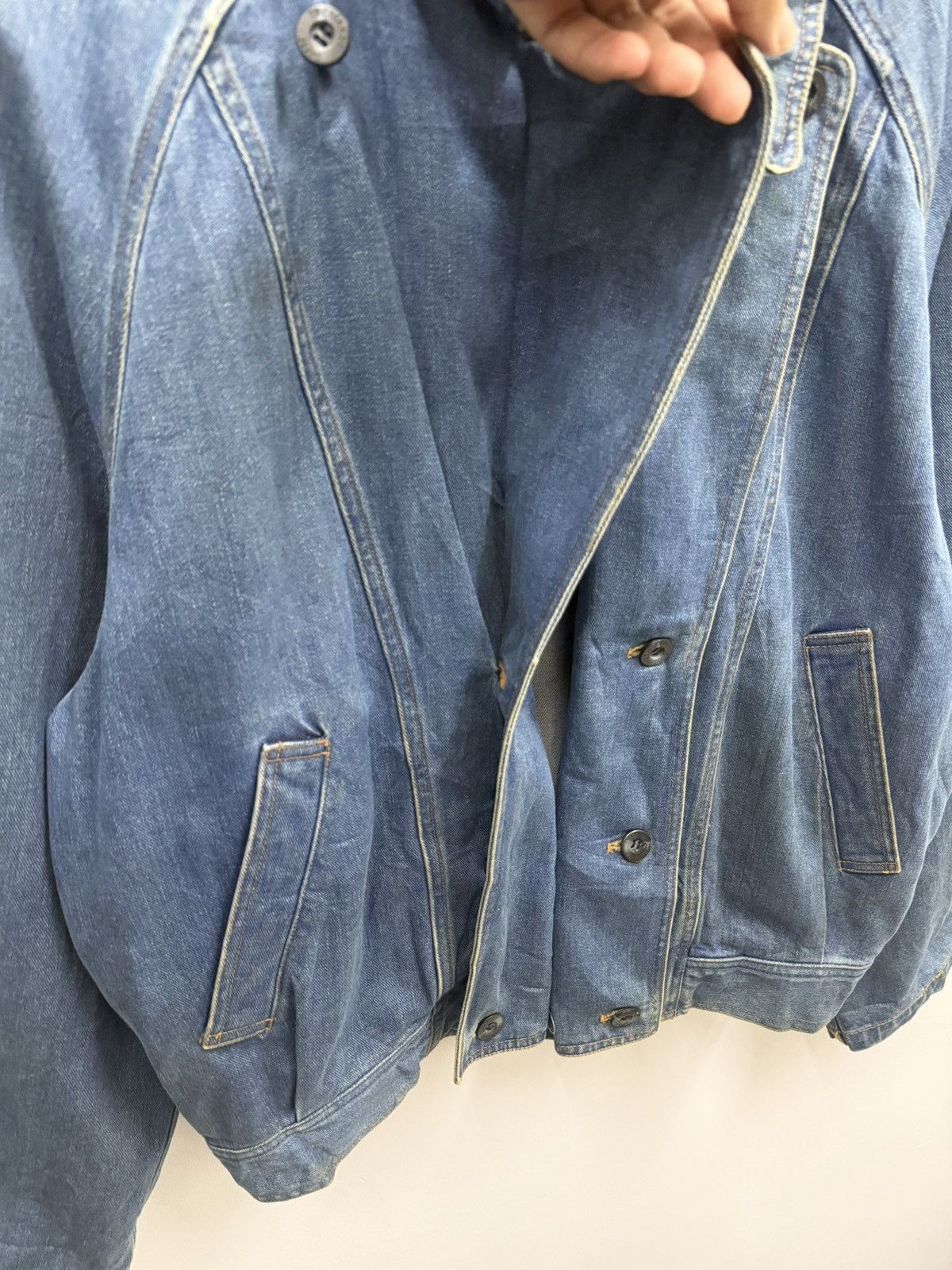 Trussardi Vintage Trussardi Jeans Big Logo Denim Jacket Size US M / EU 48-50 / 2 - 7 Thumbnail