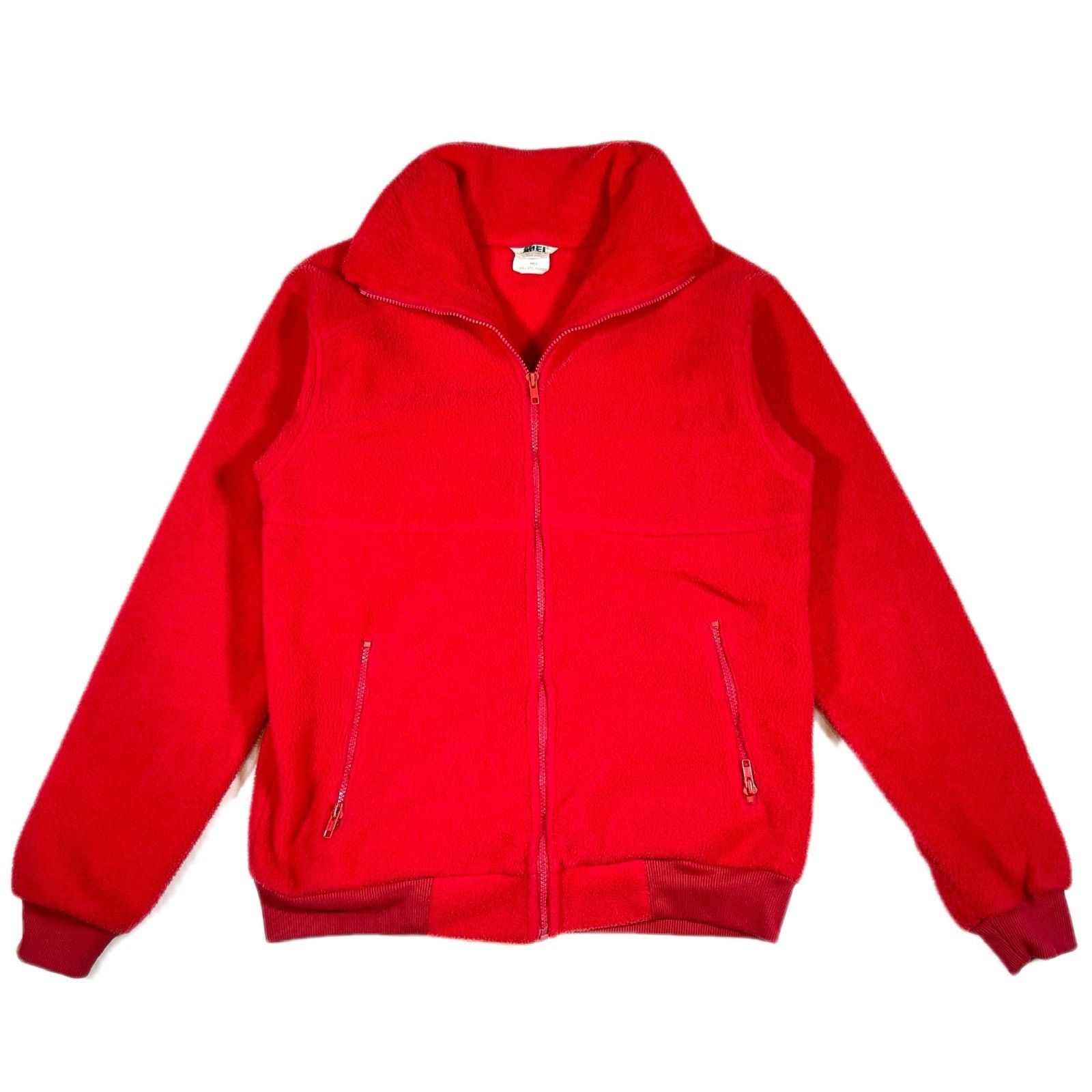 Rei × Vintage Vintage 90s REI Thick Fleece Red Full Zip Jacket Medium Tall Size US M / EU 48-50 / 2 - 1 Thumbnail