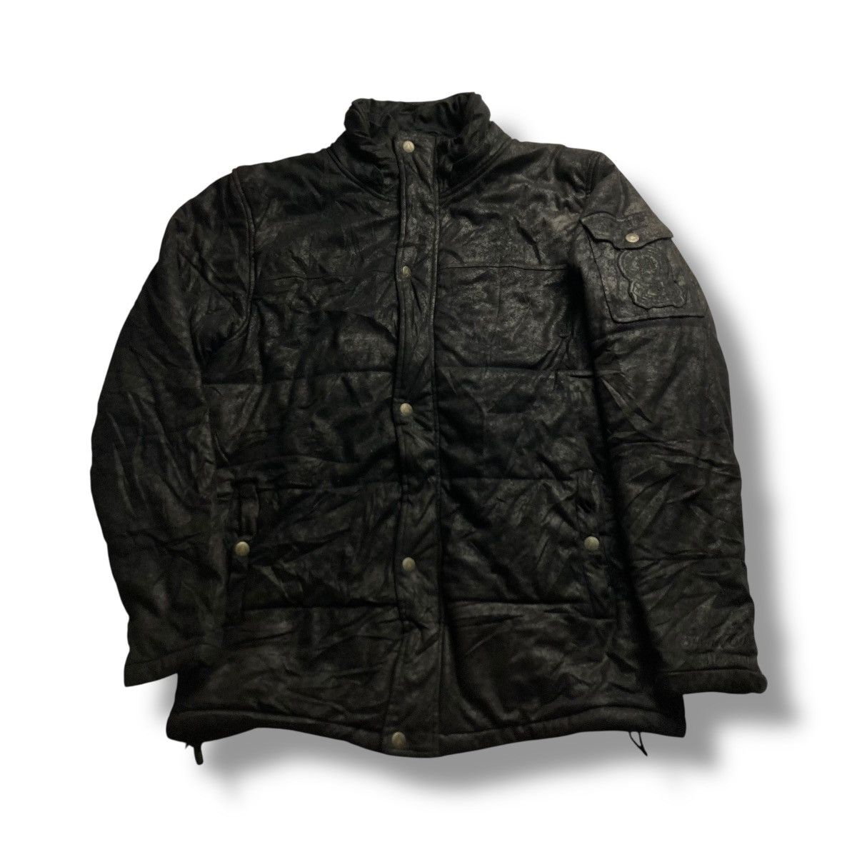 🇯🇵 MORE CORE DIVISION PUNK ROCK SURF WAXED PUFFER DOWN JACKET