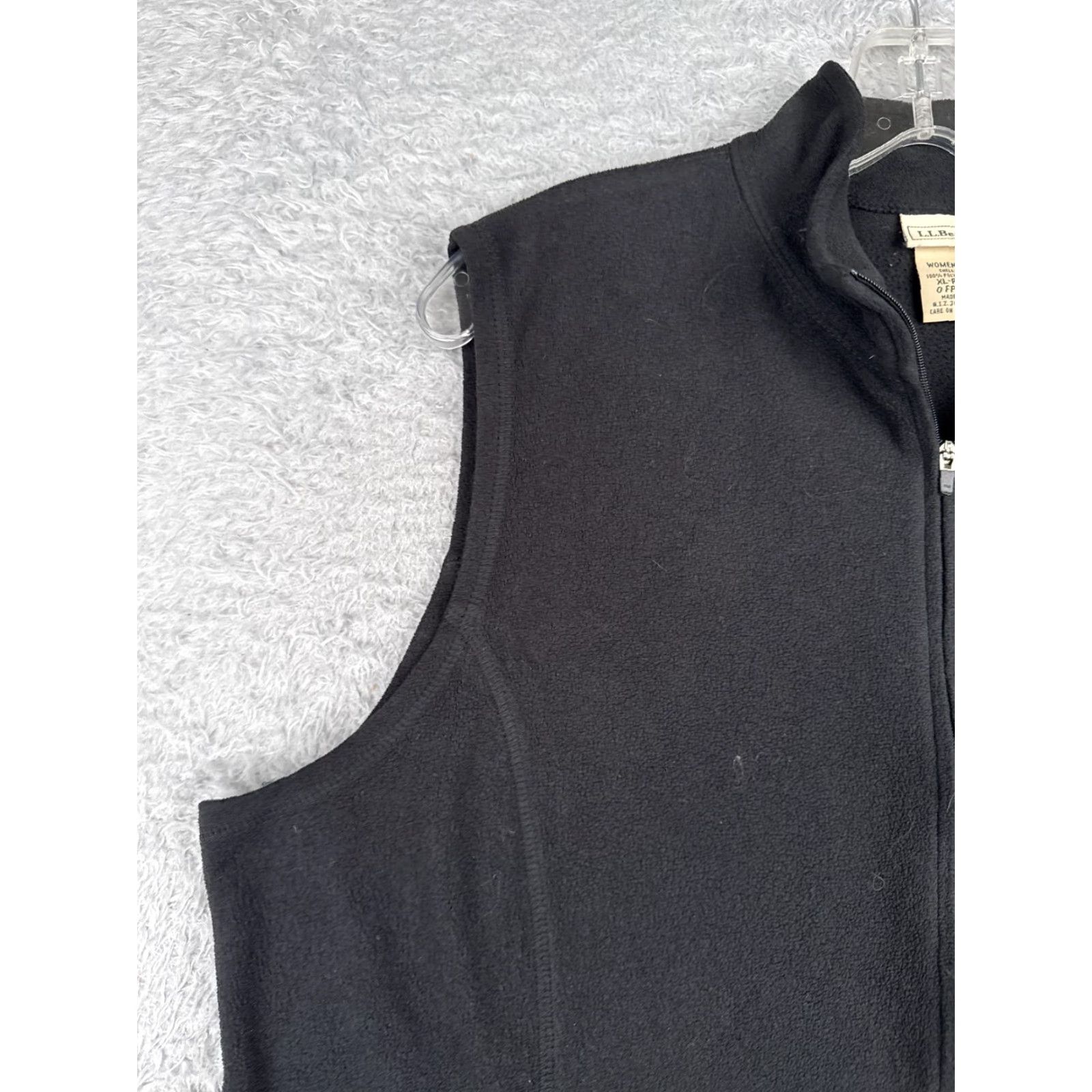 Vintage L.L. Bean Vest Womens Extra Large Black Full Zip Sleeveless Polyester Fleece Pockets Lined Outdoor Hike Womens Size XL / US 12-14 / IT 48-50 - 3 Thumbnail