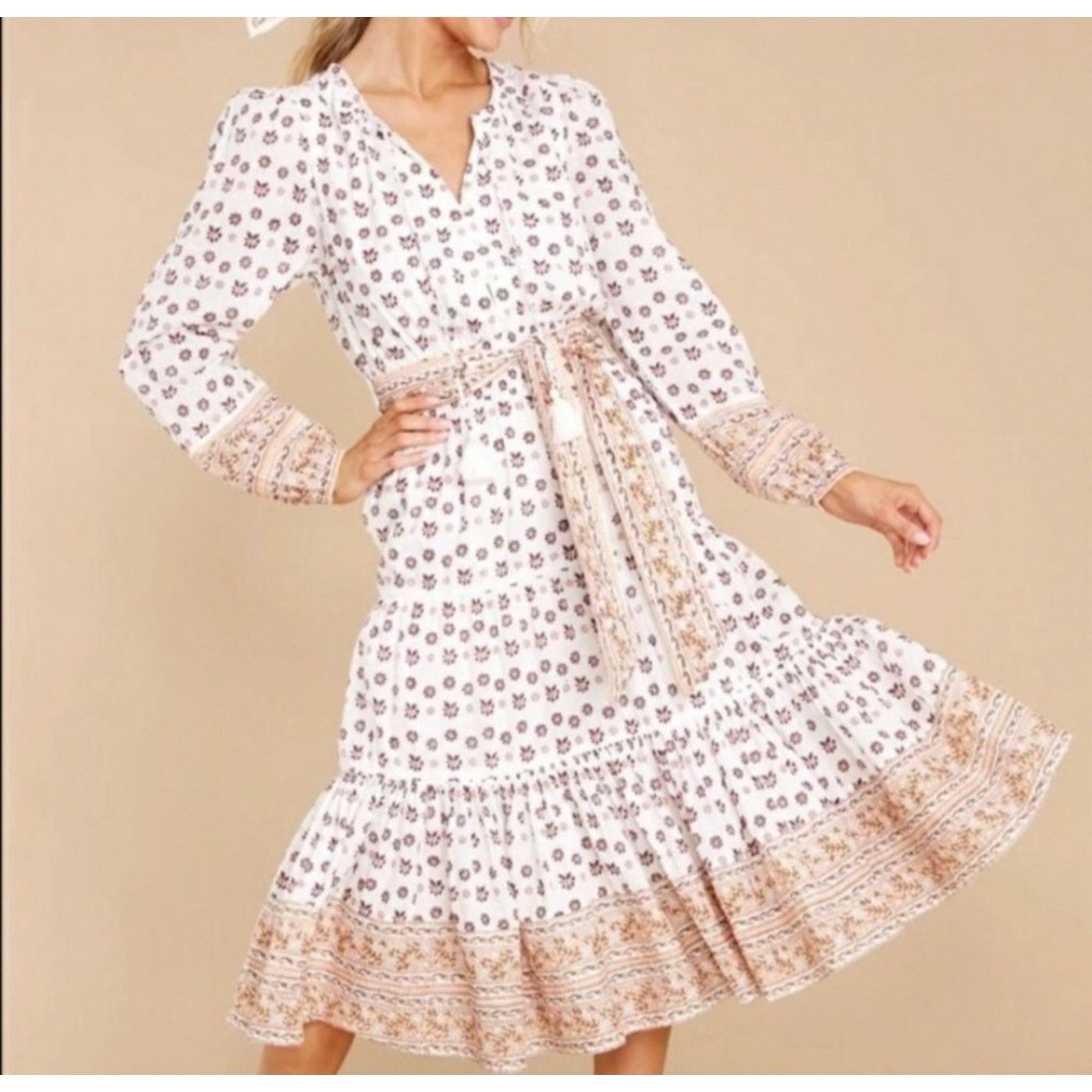 Cleobella Cleobella Blakely Midi Peasant Organic Cotton Floral Dress Size M / US 6-8 / IT 42-44 - 2 Thumbnail