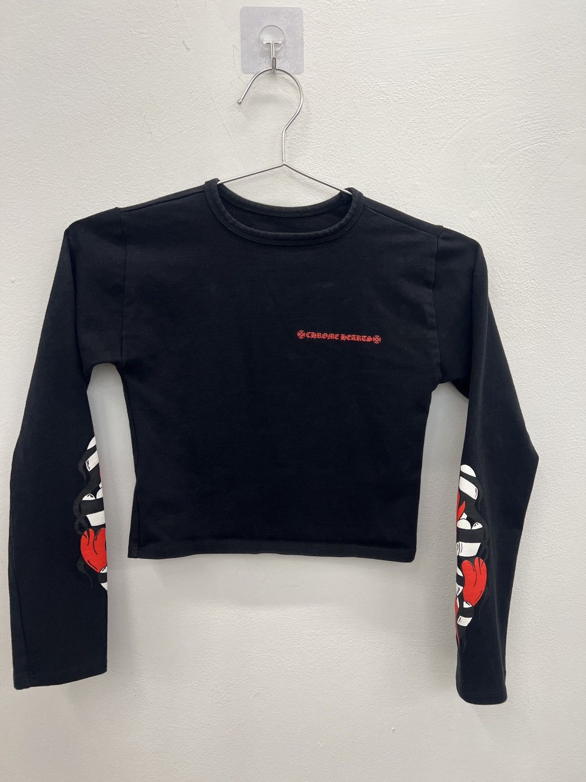 Chrome Hearts Chrome Hearts Matty Boy Sick Heart Long Sleeve Crop T-Shirt Size S / US 4 / IT 40 - 1 Thumbnail