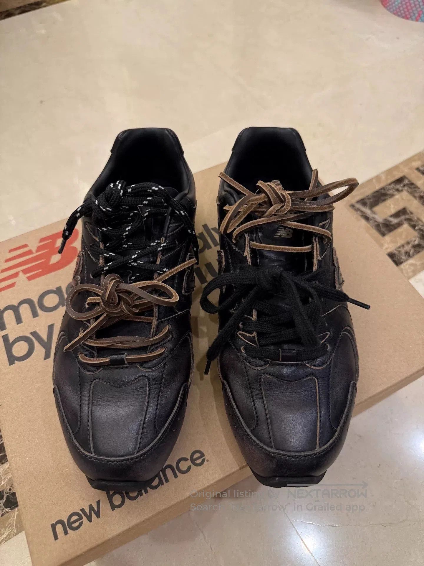 Miu Miu Miu Miu NB530 Black Leather Distressed Sneakers. Size US 8 / IT 38 - 2 Thumbnail