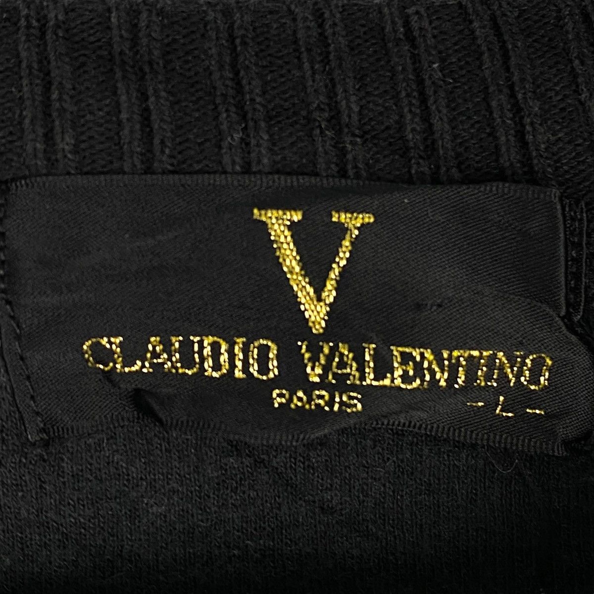 Valentino × Vintage Vintage 90s Claudio Valentino Paris Embroidered Crewneck Size US L / EU 52-54 / 3 - 5 Thumbnail