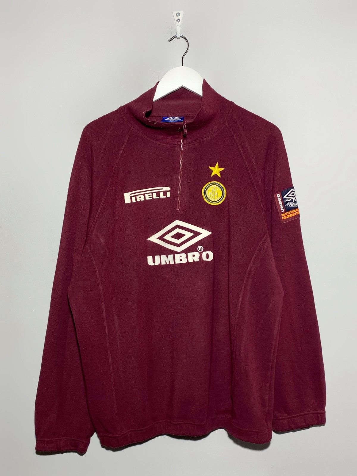 Umbro Vintage Inter Milan Umbro 1996/97 1/4 Zip Training Drill Top Size US L / EU 52-54 / 3 - 1 Thumbnail