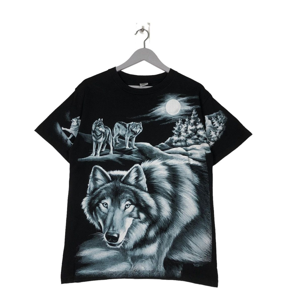 Vintage 🔥90’s Vintage Turners Original Wolf Big Logo T-Shirt Size US M / EU 48-50 / 2 - 1 Thumbnail
