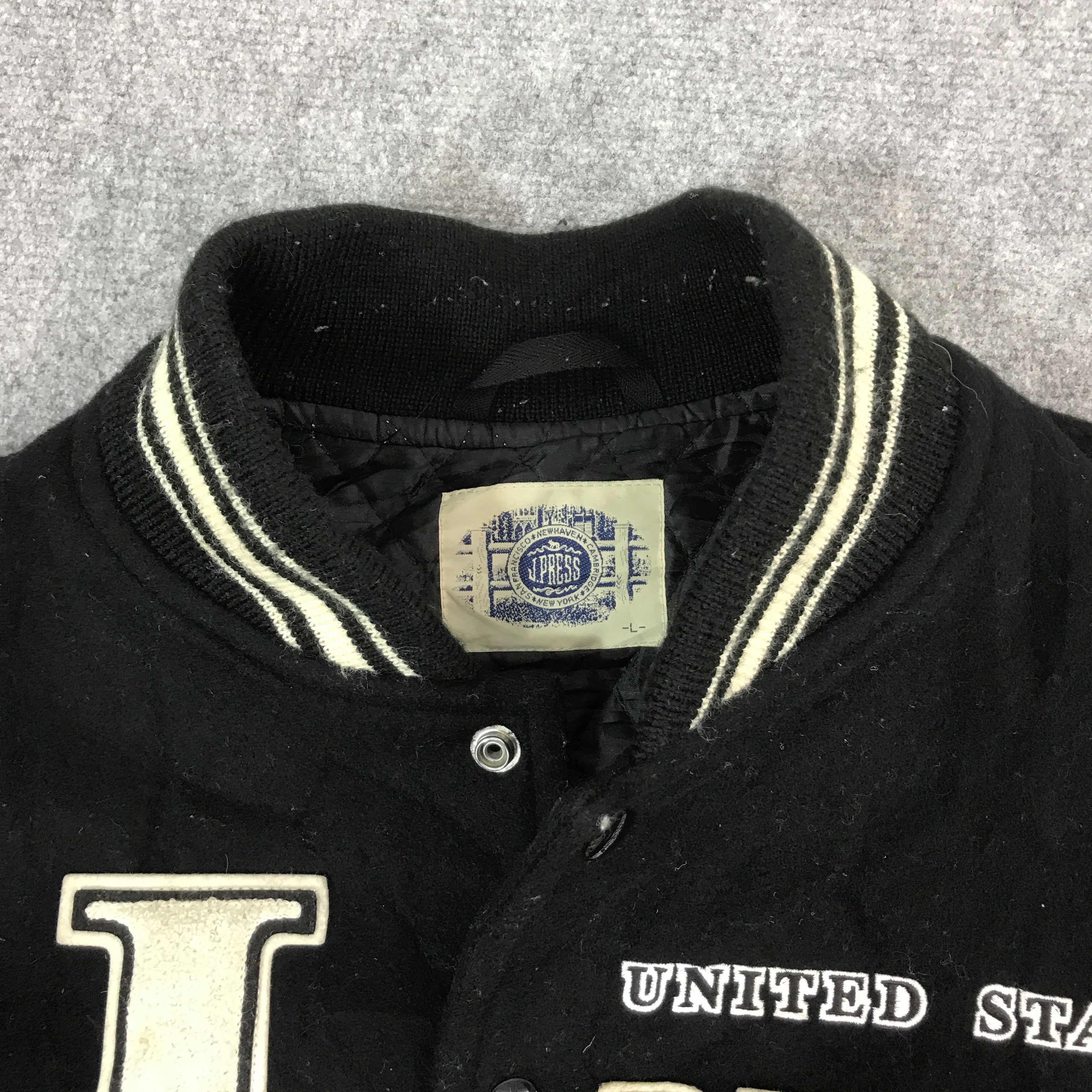 J. Press VINTAGE J.PRESS VARSITY JACKET LEATHER SLEEVE Size US L / EU 52-54 / 3 - 5 Thumbnail