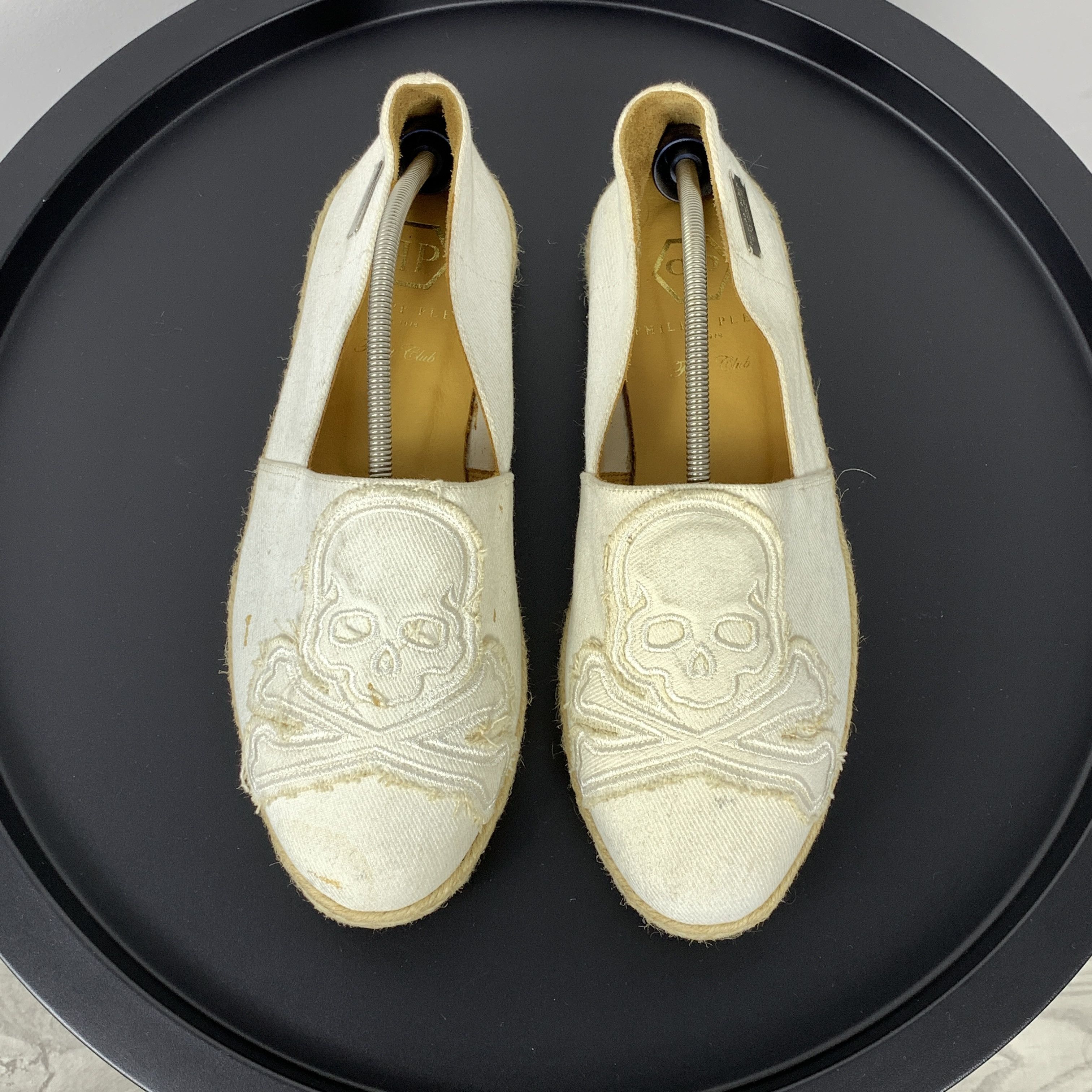 Philipp Plein Philipp Plein Skull White Espadrilles Low Top Loafers Shoes Size US 9.5 / EU 42-43 - 15 Thumbnail