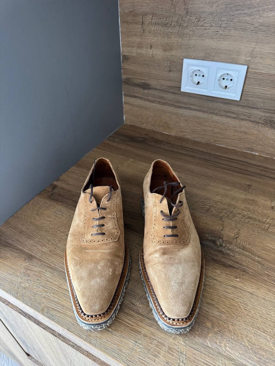 Japanese Brand RRP 1100$ Caulaincourt Leather Sued Vibram Shoes Size US 8 / EU 41 - 11 Thumbnail