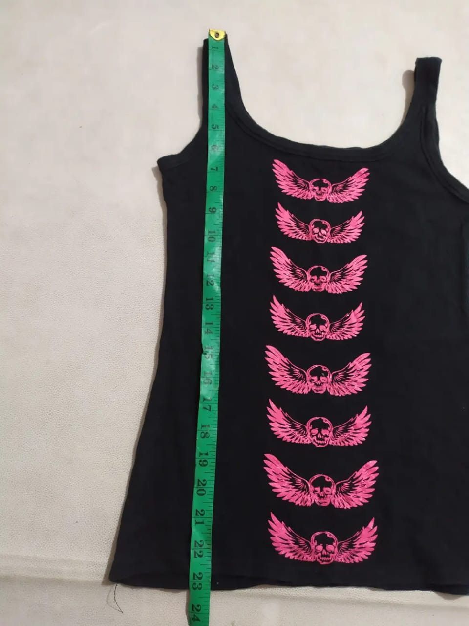 Japanese Brand Punk Skull and Angel Wings Design Sleeveless Stretch Size S / US 4 / IT 40 - 10 Thumbnail