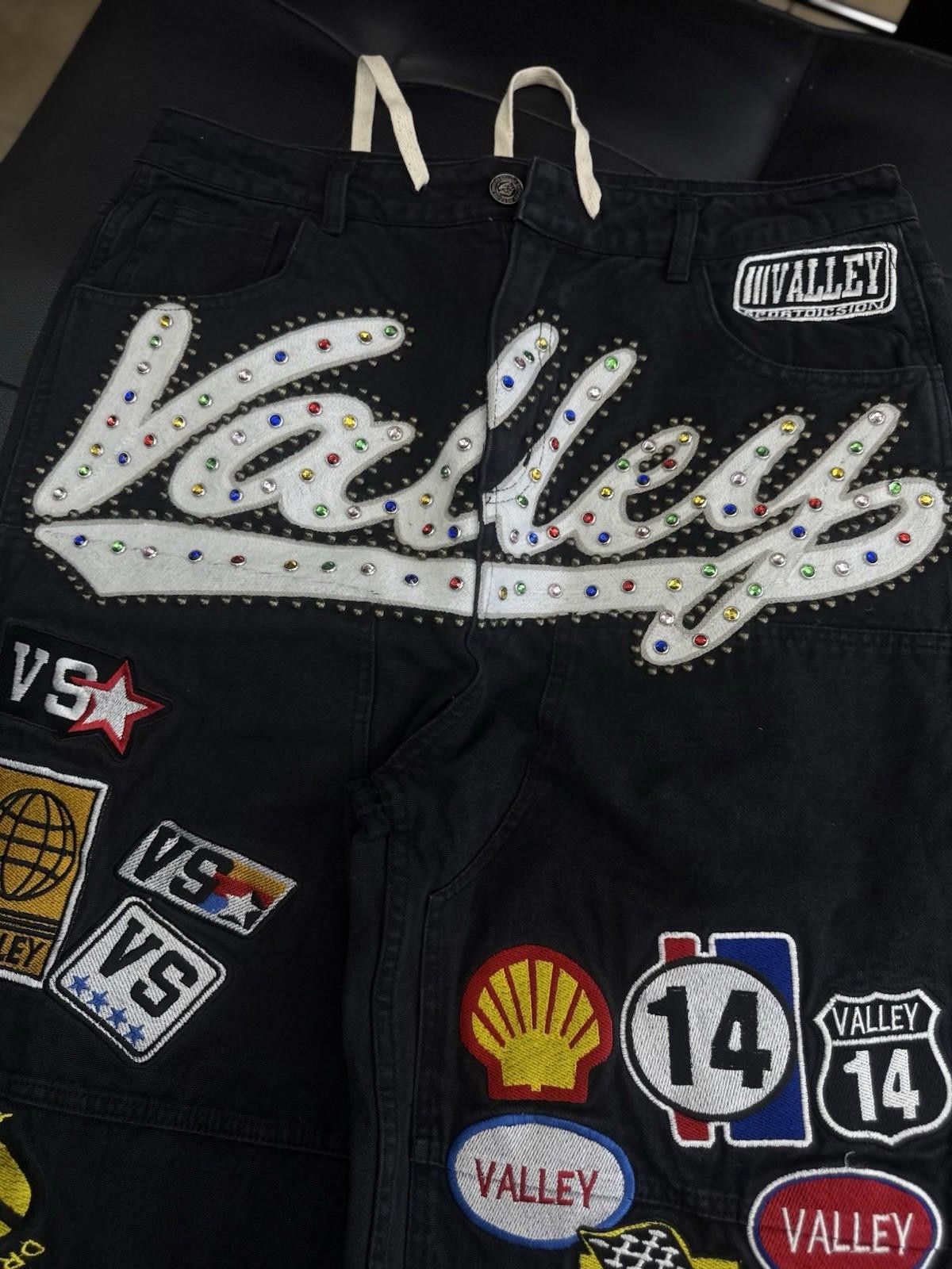 Vale Valley Baggy Patchwork Denim Black Jeans Size 30 (NEW) Size US 30 / EU 46 - 5 Thumbnail