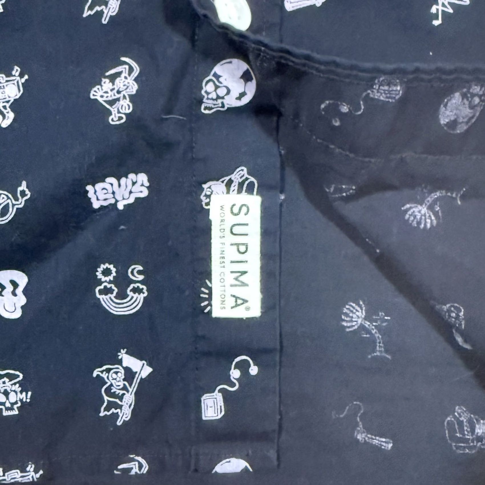Wrangler VINTAGE Wrangler Shirt Supima Men’s XL Button Up All Over Print Skull Martini Palm Tree Shirt Size US XL / EU 56 / 4 - 3 Thumbnail