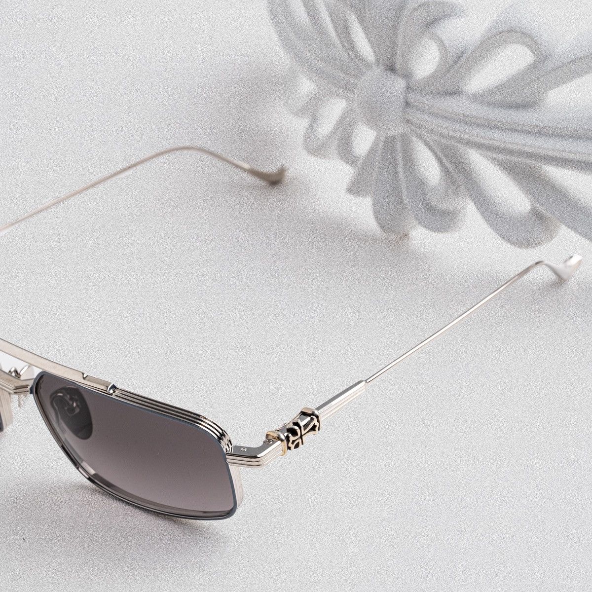 Chrome Hearts CHROME HEARTS LICK'N SHINY SILVER SUNGLASSES Size ONE SIZE - 3 Thumbnail